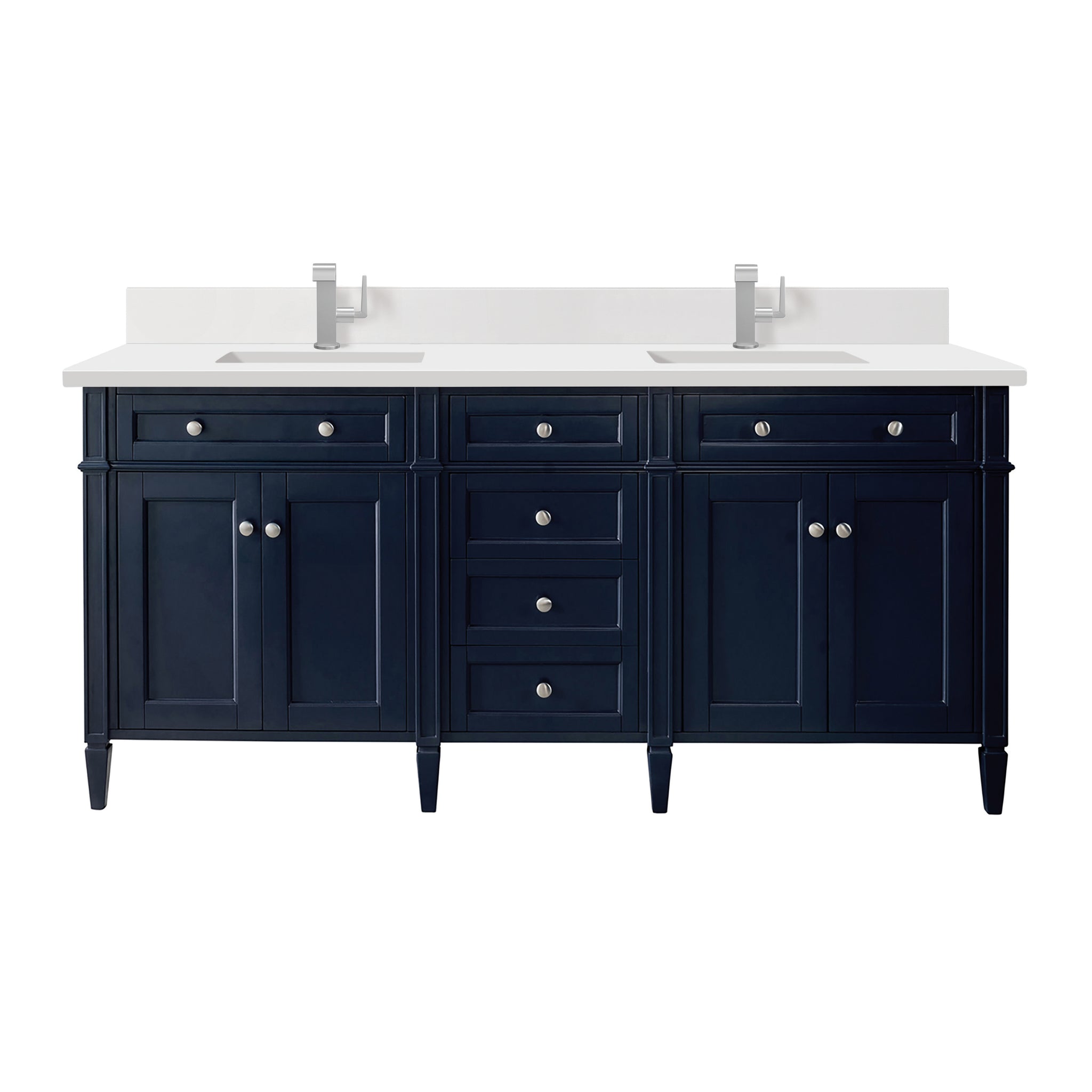 James Martin Brittany 72" Double Bathroom Vanity, Victory Blue, view 30