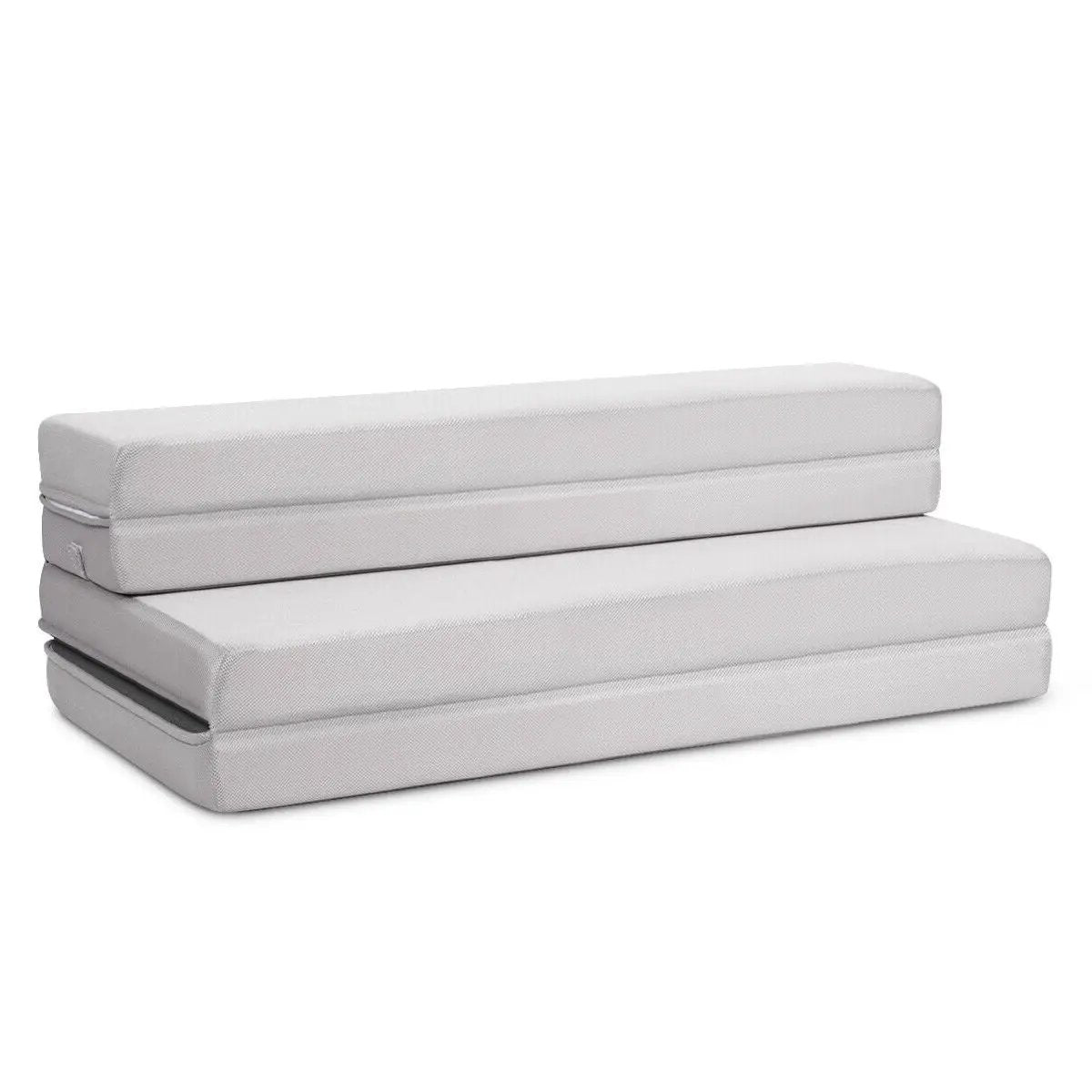 4 Inch Folding Sofa Bed Foam Mattress with Handles, photo 9 of 10