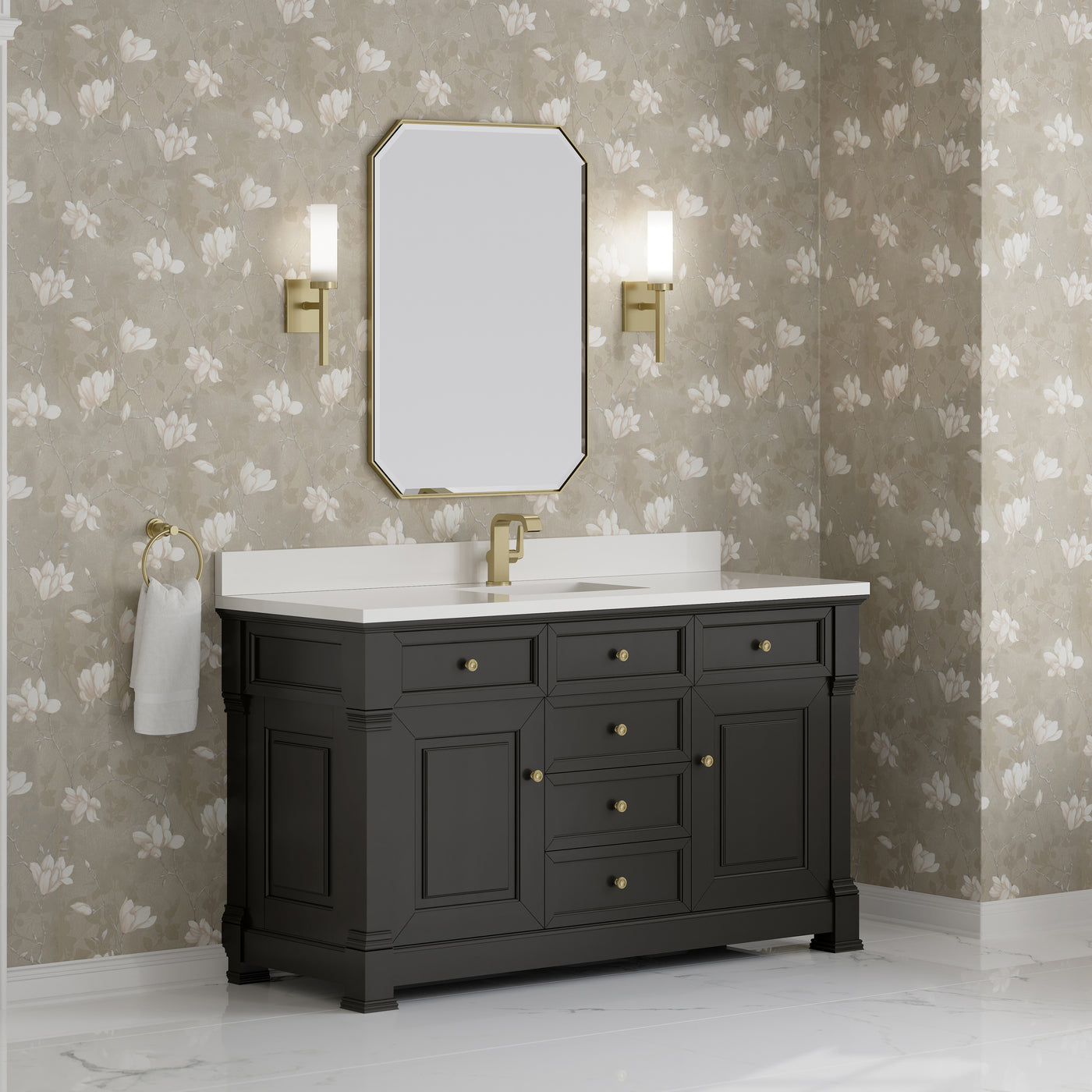 James Martin Brookfield 60" Single Bathroom Vanity, Black Onyx, view 34