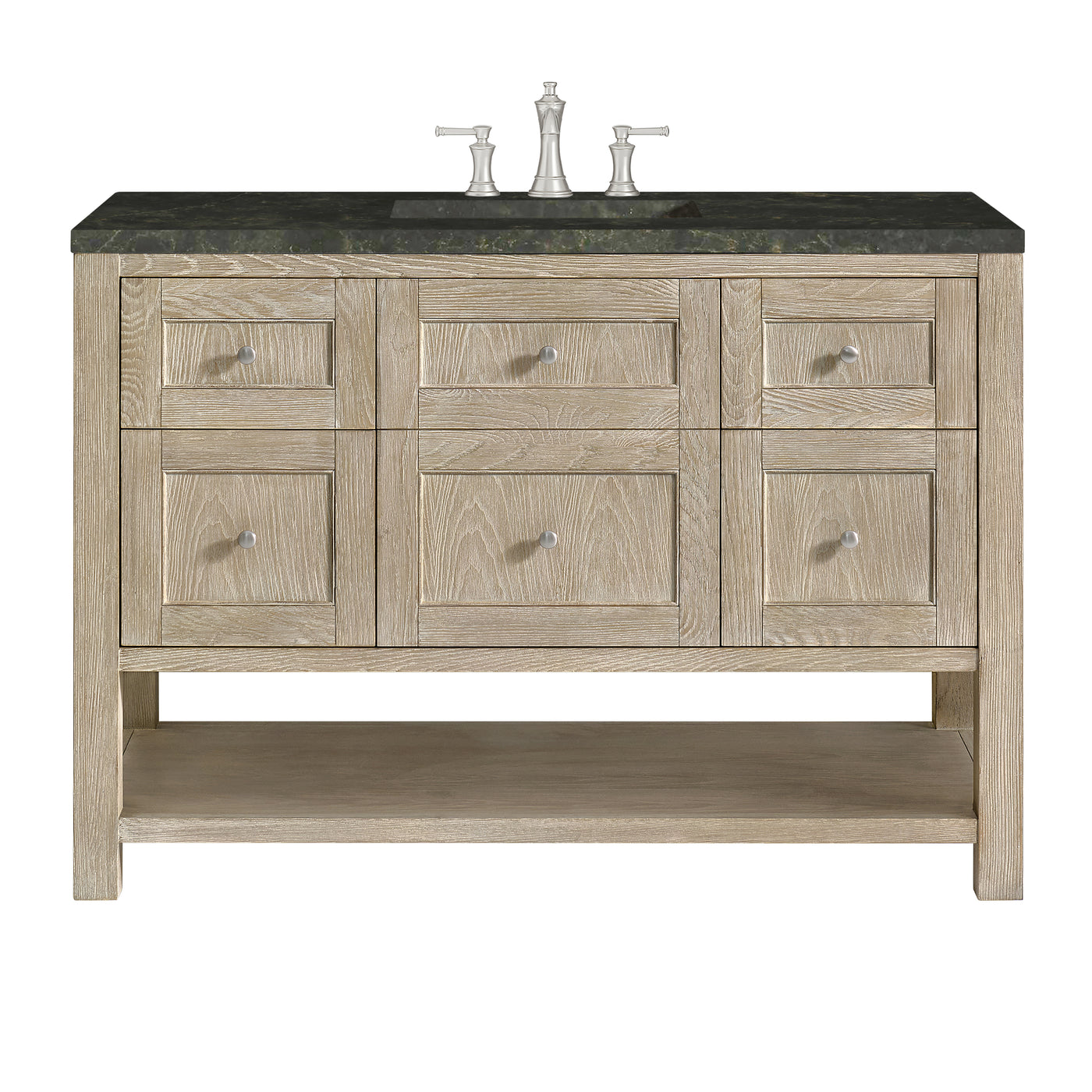 James Martin Breckenridge 48" Single Bathroom Vanity, Whitewashed Oak with Phantome countertop