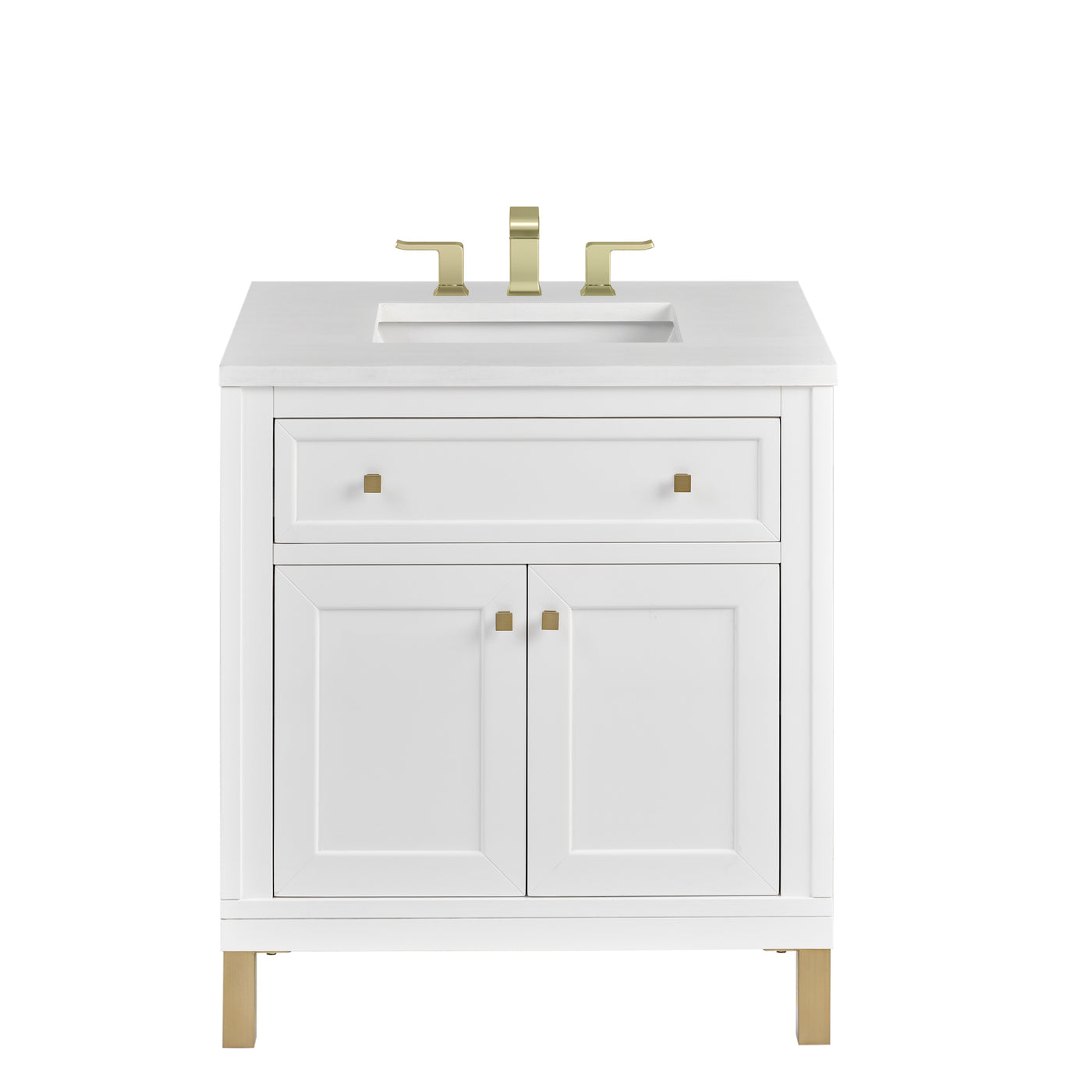 James Martin Chicago 30" Single Bathroom Vanity, Glossy White, view 34
