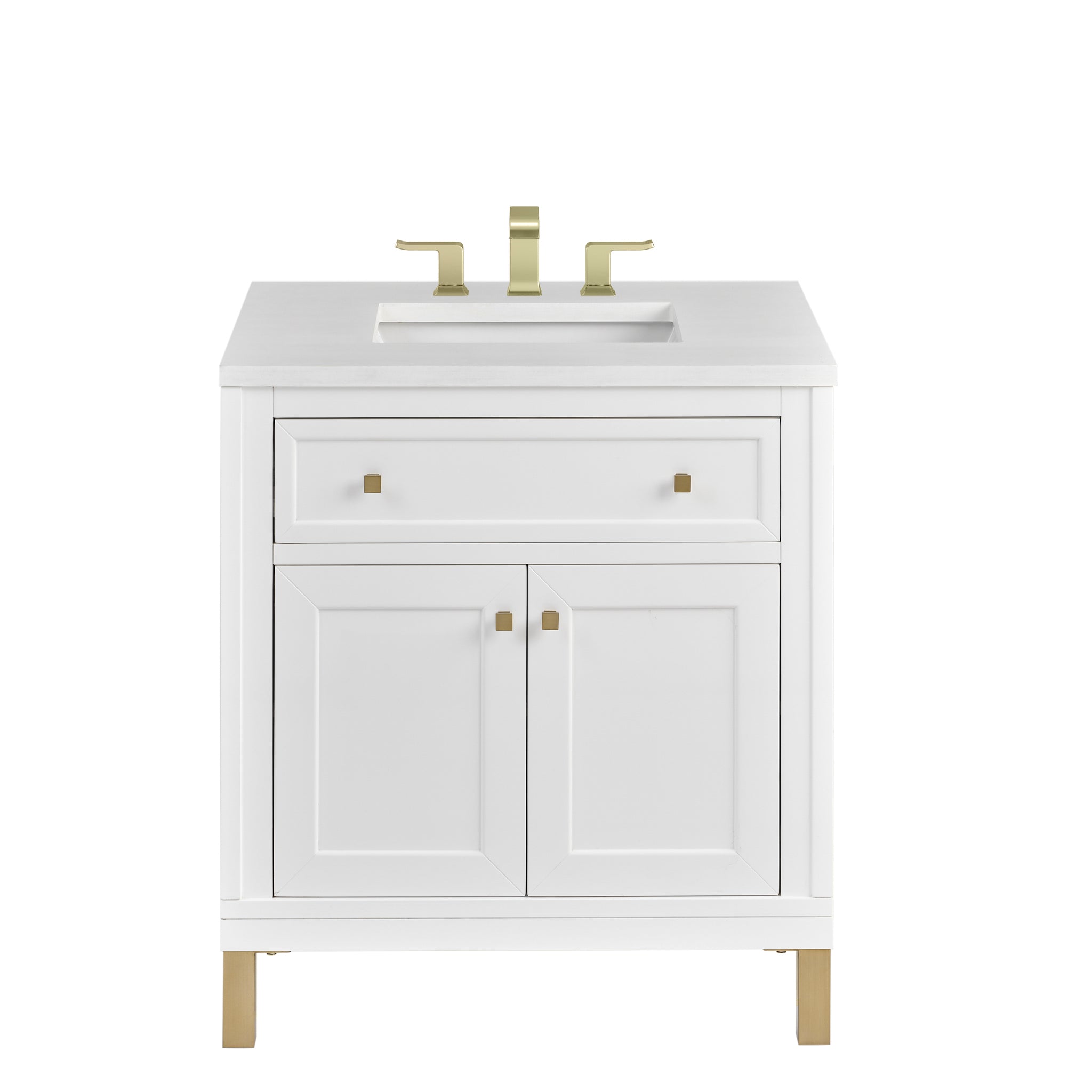 James Martin Chicago 30" Single Bathroom Vanity, Glossy White, view 34