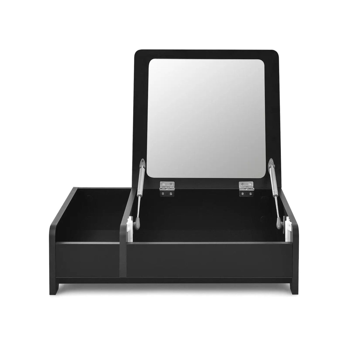 Compact Bay Window Makeup Dressing Table with Flip-Top Mirror, photo 11 of 16
