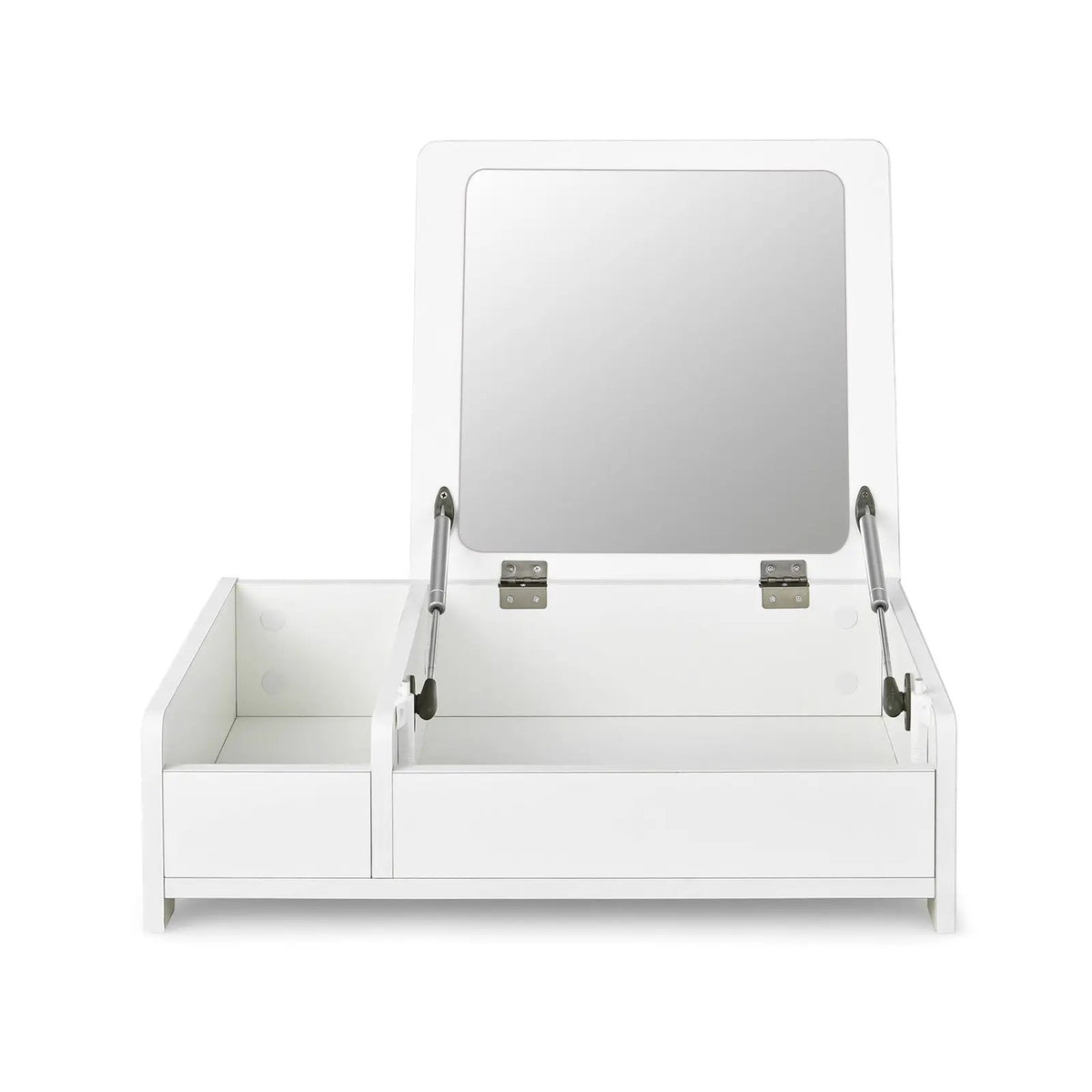 Compact Bay Window Makeup Dressing Table with Flip-Top Mirror, photo 12 of 16