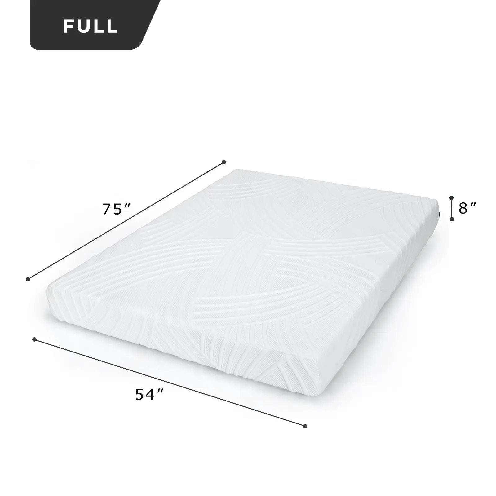 8 Inch Memory Foam Mattress with Poly Jacquard Fabric Cover by DirectDeals