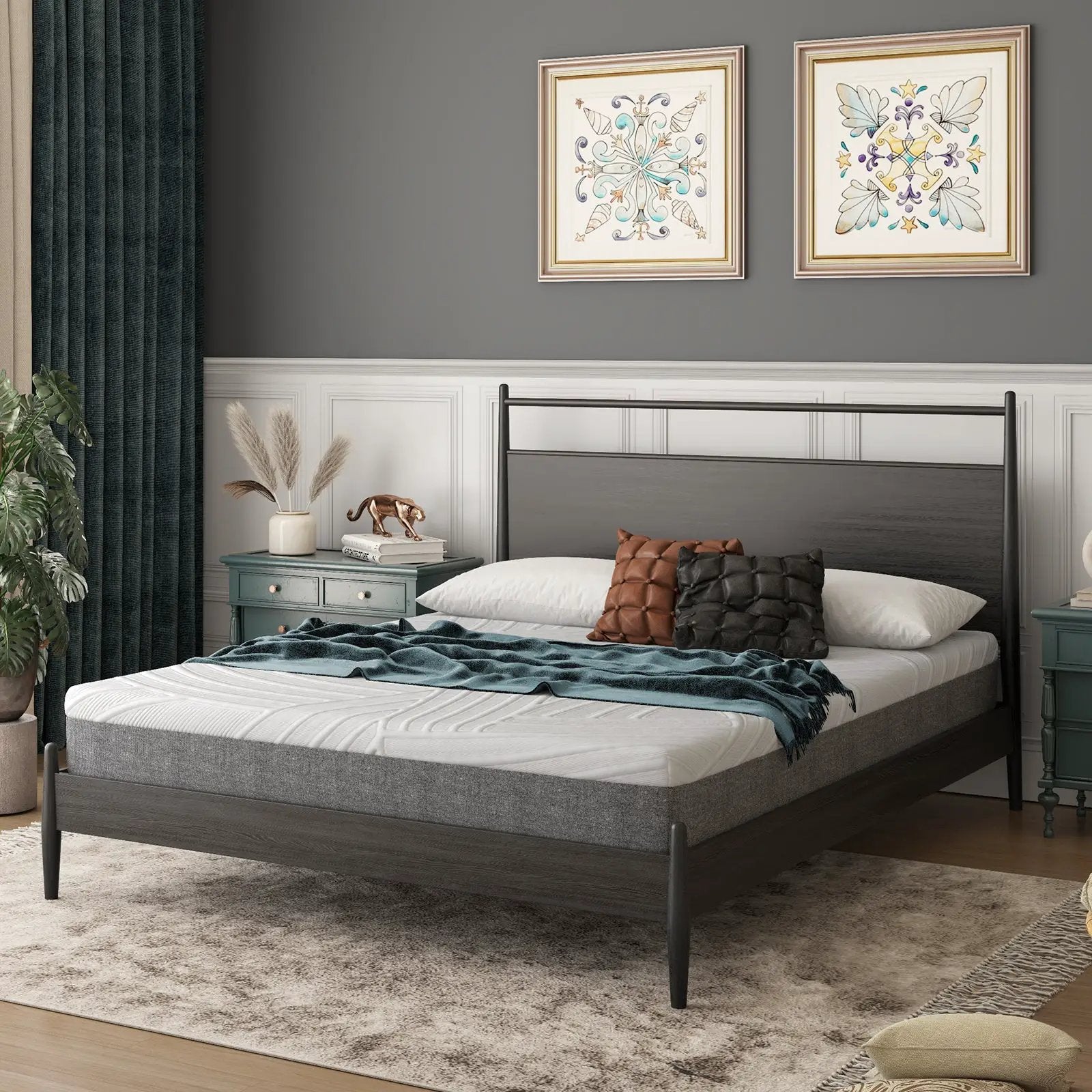 75L x 54W x 8H Memory Foam Mattress with Jacquard Fabric Cover by DirectDeals