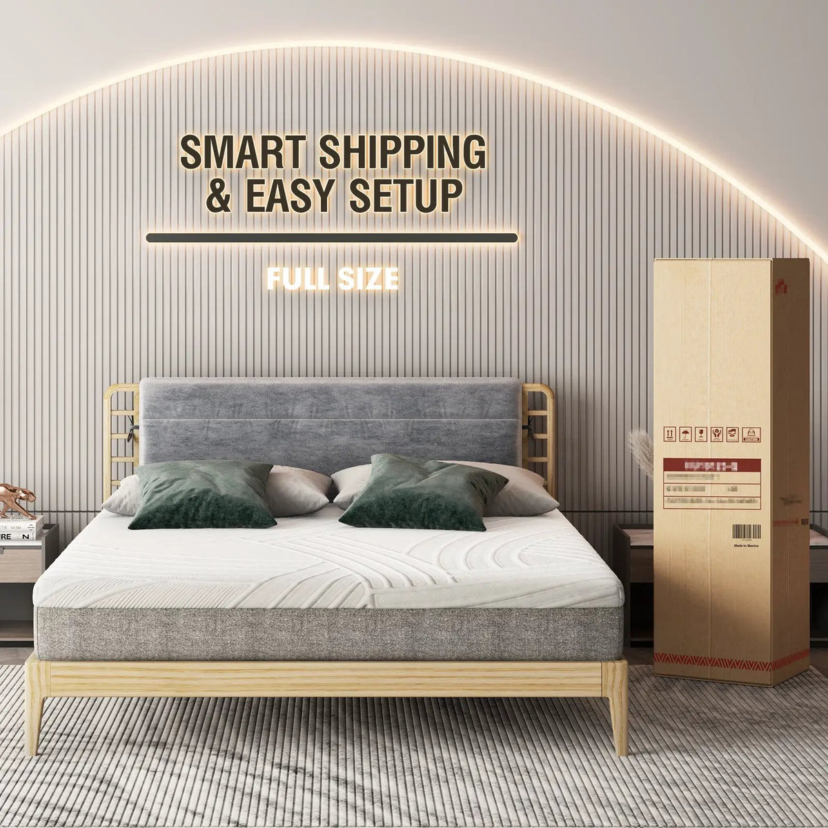 75L x 54W x 8H Memory Foam Mattress with Jacquard Fabric Cover, photo 16 of 16