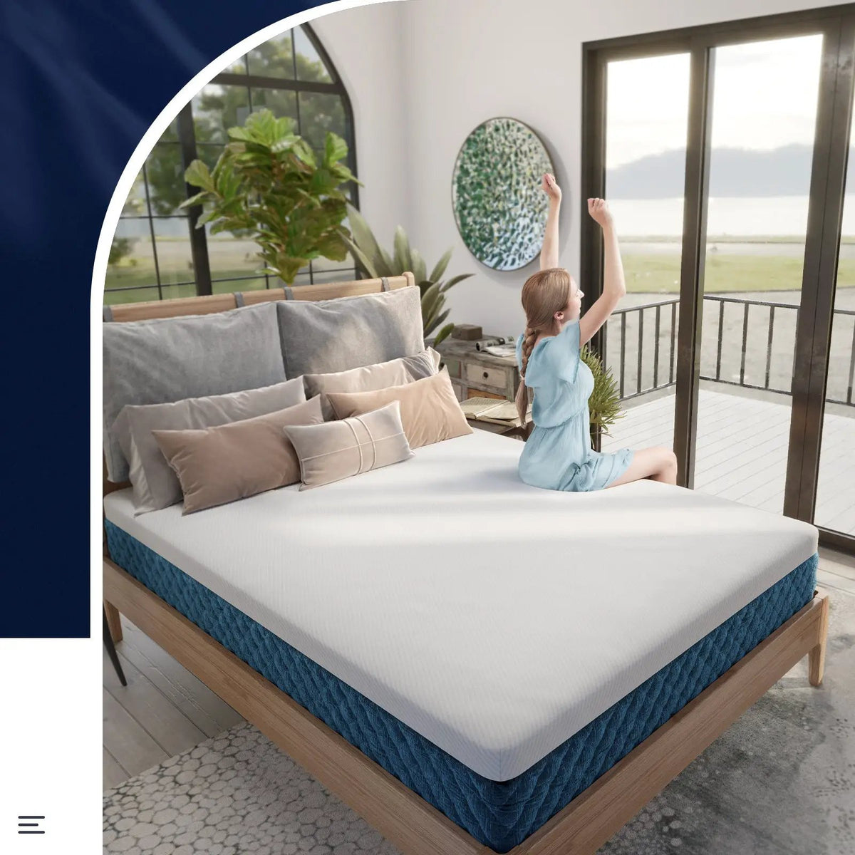 10 Inch Mattress with Jacquard Fabric Cover in a Box, photo 2 of 16