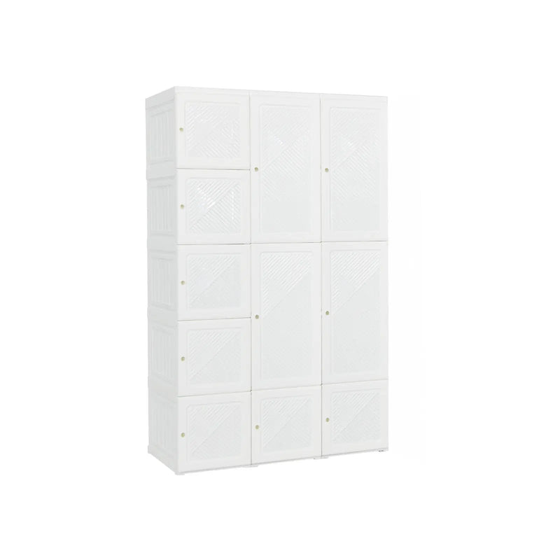 Foldable Armoire Wardrobe Closet with 10 Cubes by DirectDeals
