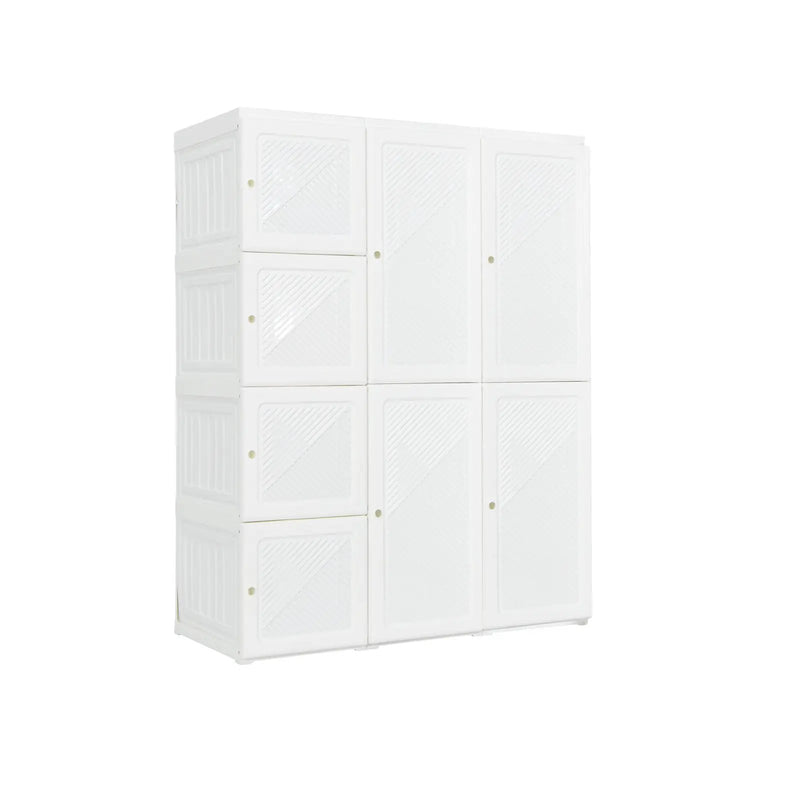 Clothes Foldable Armoire Wardrobe Closet with 12 Cubby Storage by DirectDeals