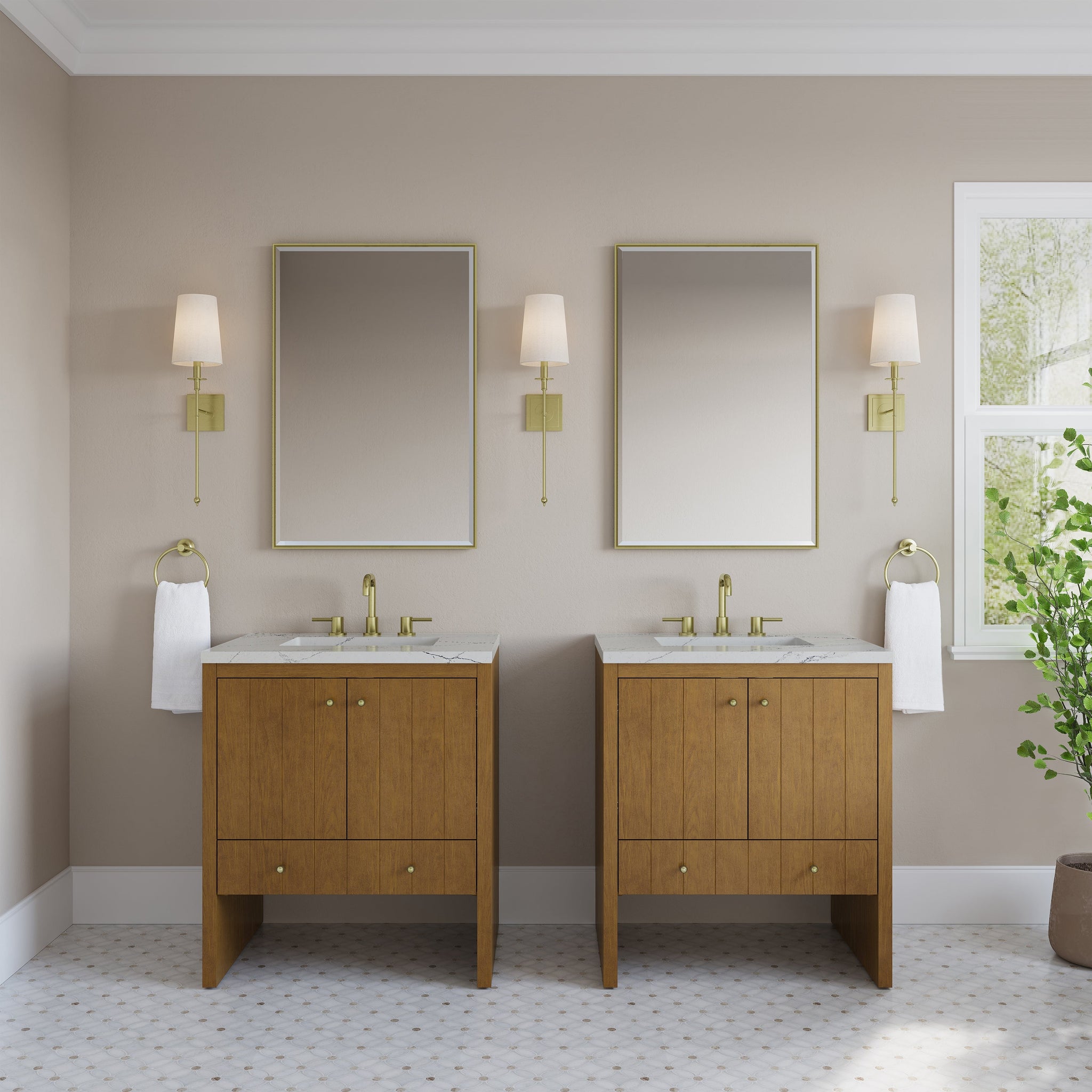 James Martin Hudson 30" Single Bathroom Vanity, Honey Oak, cabinet without a countertop