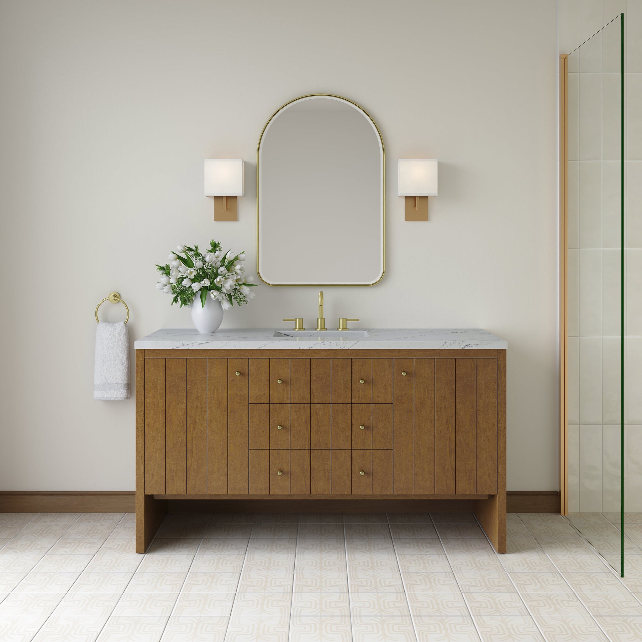 James Martin Hudson 60" Single Bathroom Vanity, Honey Oak, cabinet without a countertop