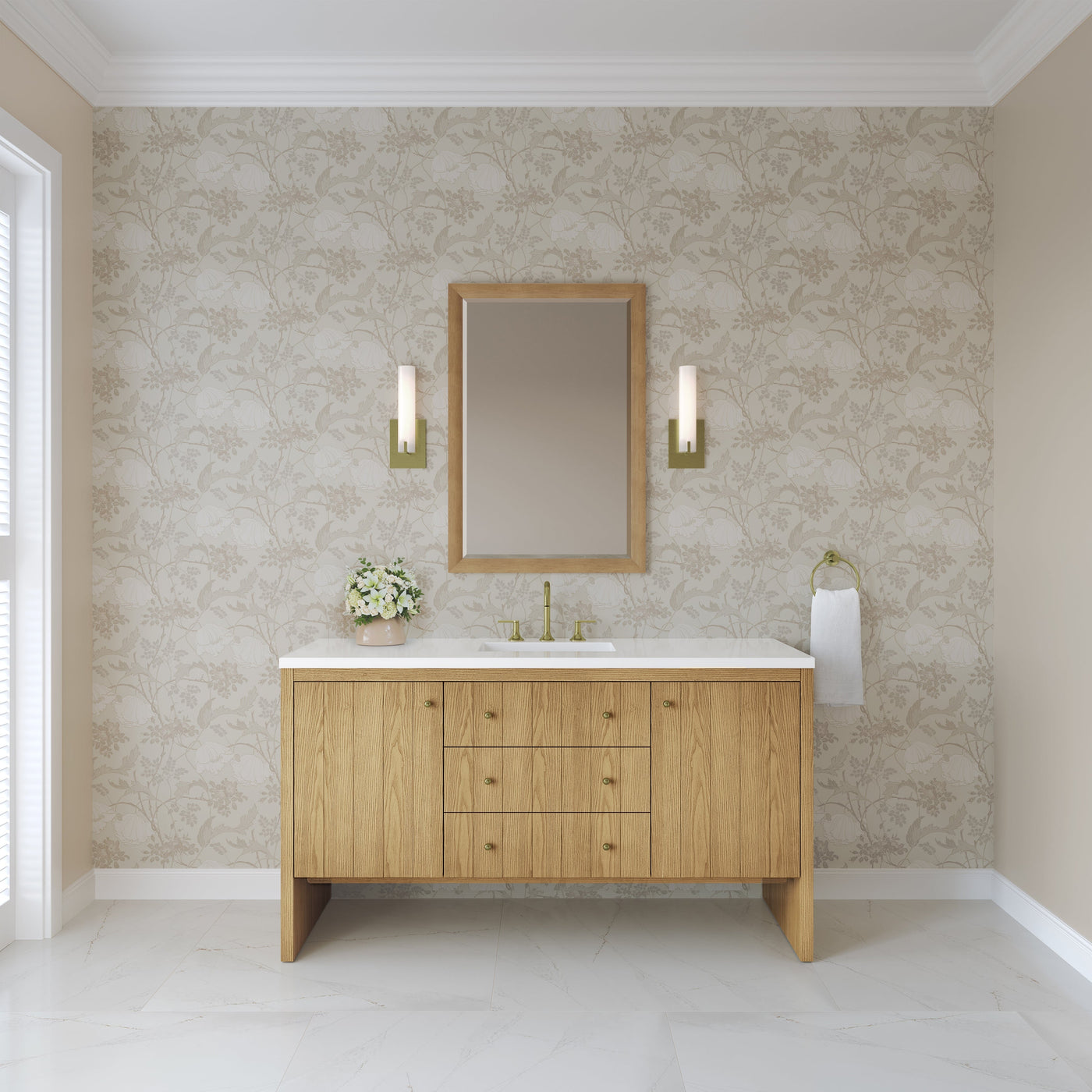 James Martin Hudson 60" Single Bathroom Vanity, Light Natural Oak, cabinet without a countertop