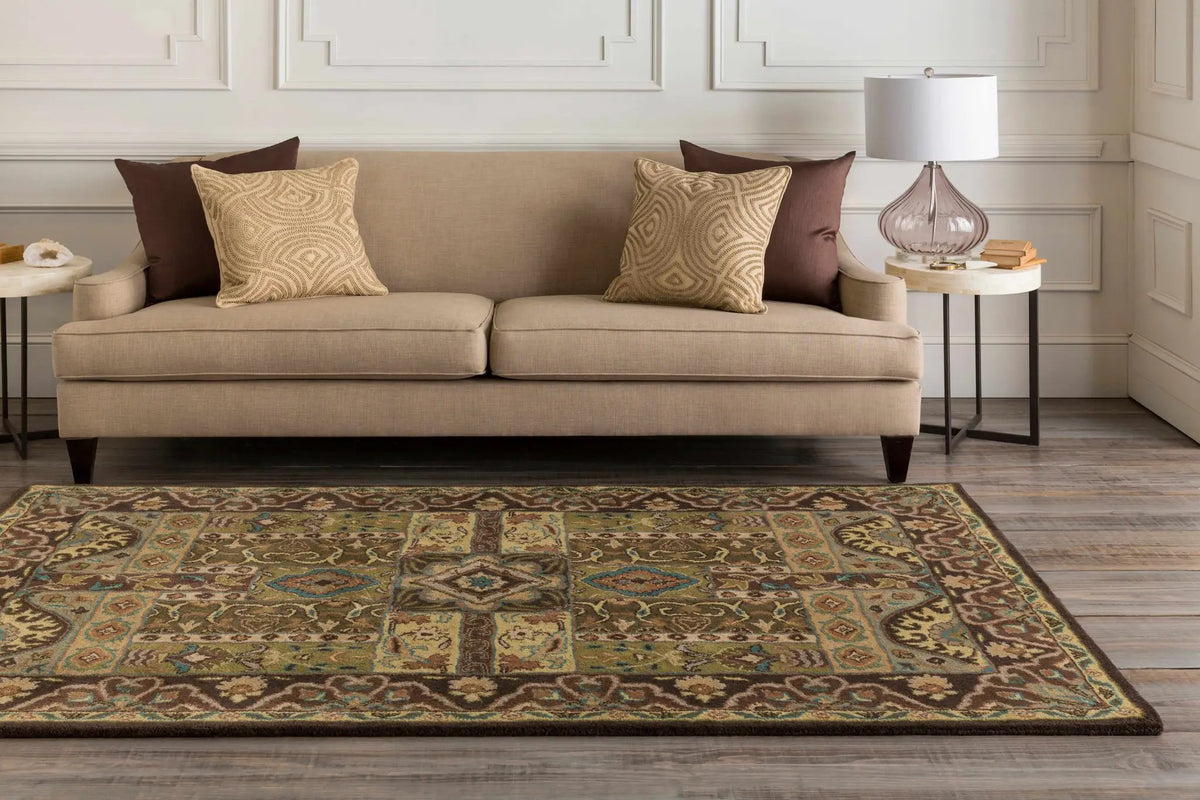 Huguenot 12x15 Large Wool Rug - Clearance, installed in a room 2