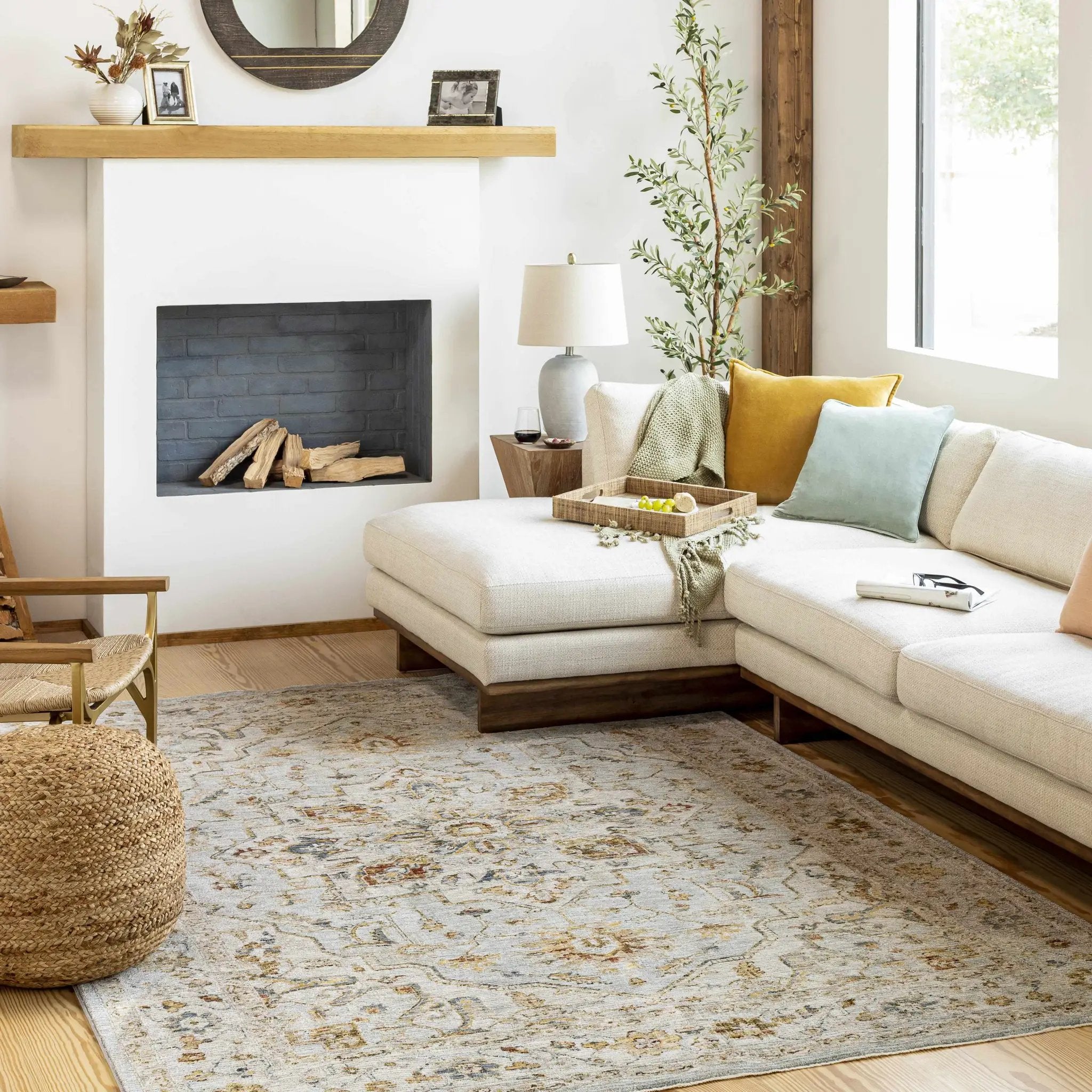 Huguley Floral Cream Luxe Rug by Boutique Rugs