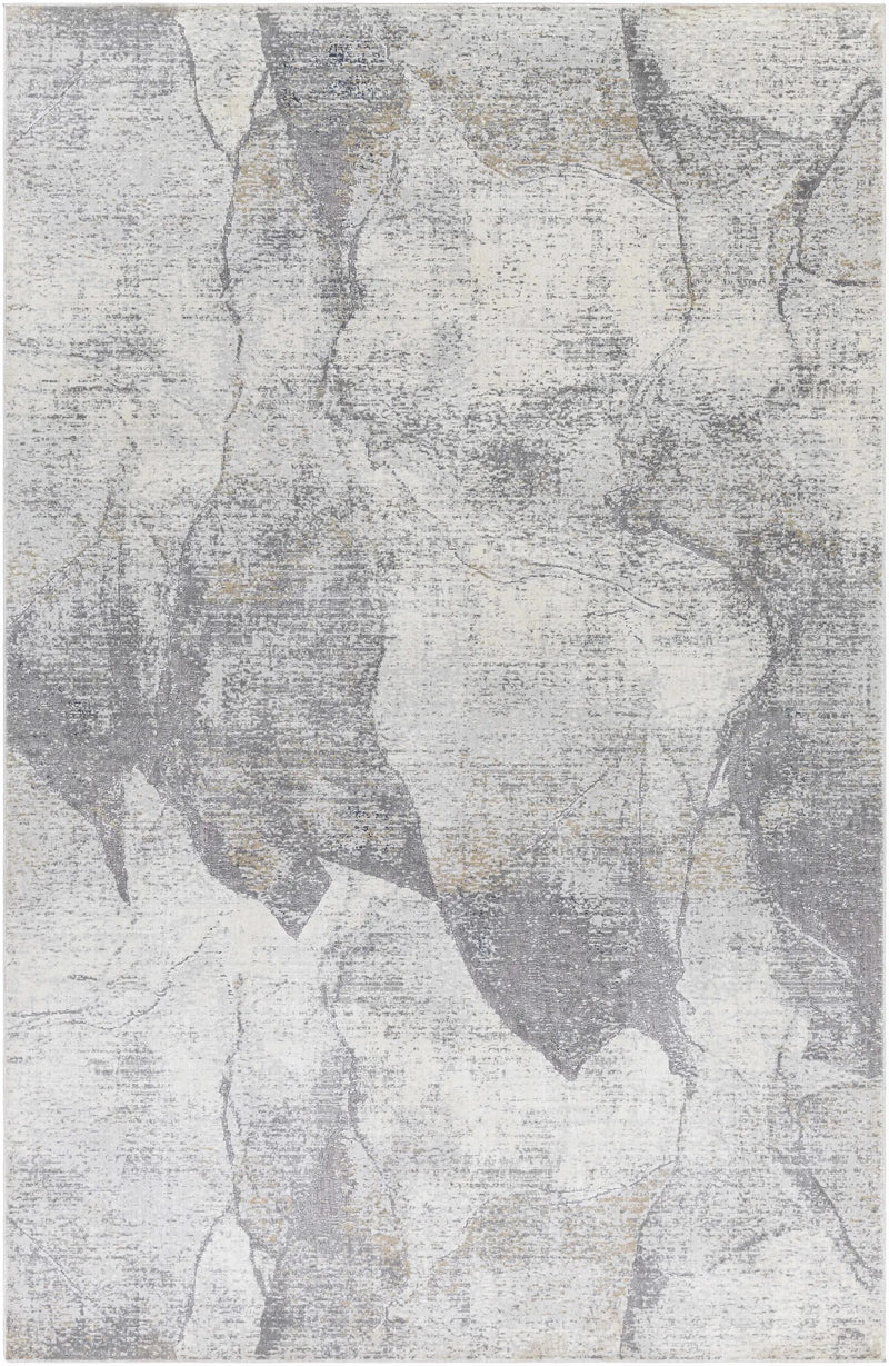 Hulme Gray Marble Luxe Rug by Boutique Rugs