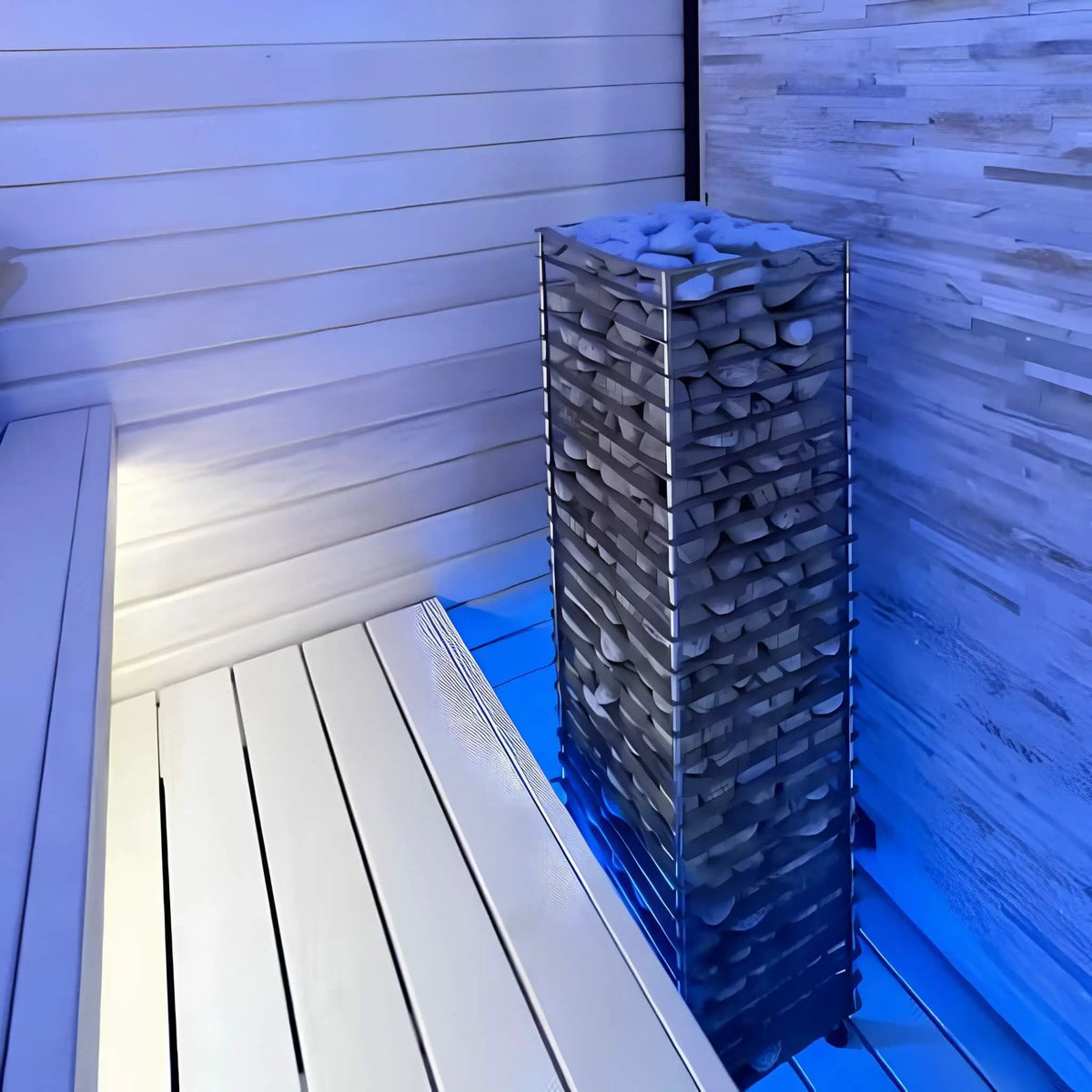 Huum Cliff Slim Electric Stainless Steel Sauna Heater With Digital Controller & Sauna Stones (SAK48752) by SAKSBY WHOLESALE