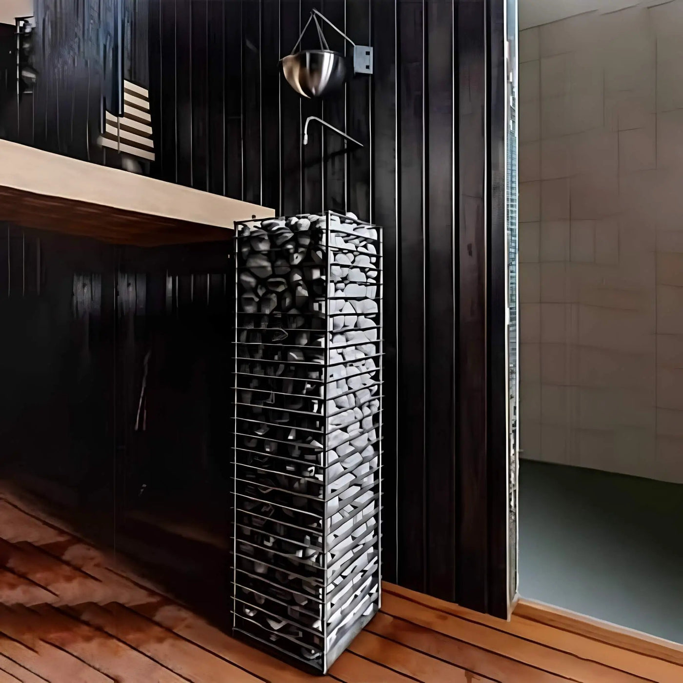 Huum Cliff Slim Electric Stainless Steel Sauna Heater With Digital Controller & Sauna Stones (SAK48752) by SAKSBY WHOLESALE