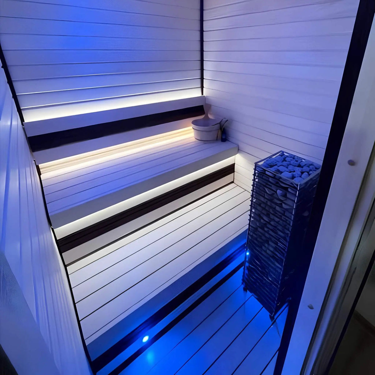 Huum Cliff Slim Electric Stainless Steel Sauna Heater With Digital Controller & Sauna Stones (SAK48752) by SAKSBY WHOLESALE