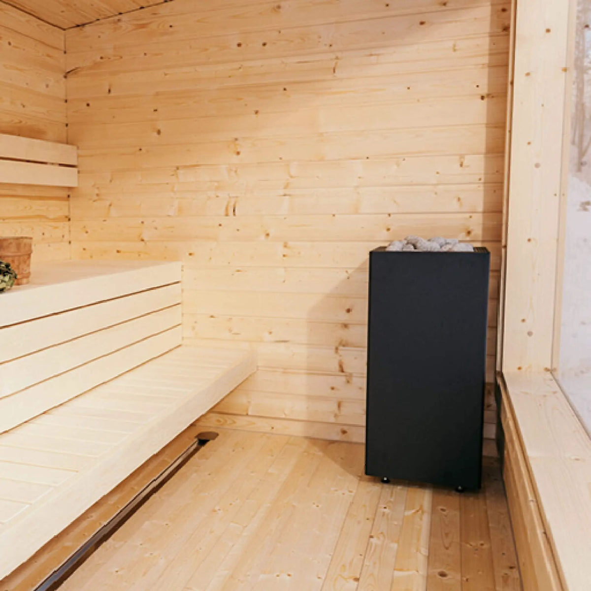 Huum Core Black Sauna Heater With UKU Local Digital Controller & Stones [H1013072/82/92] (SAK28273) by SAKSBY WHOLESALE