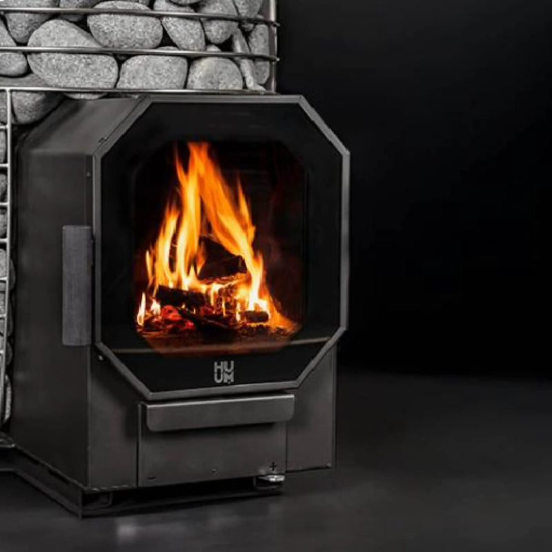 Huum Hive Flow Mini 8.5KW Wood-Burning Sauna Stove With Ash Drawer & Sauna Stones [H1017012] (SAK17895) by SAKSBY WHOLESALE