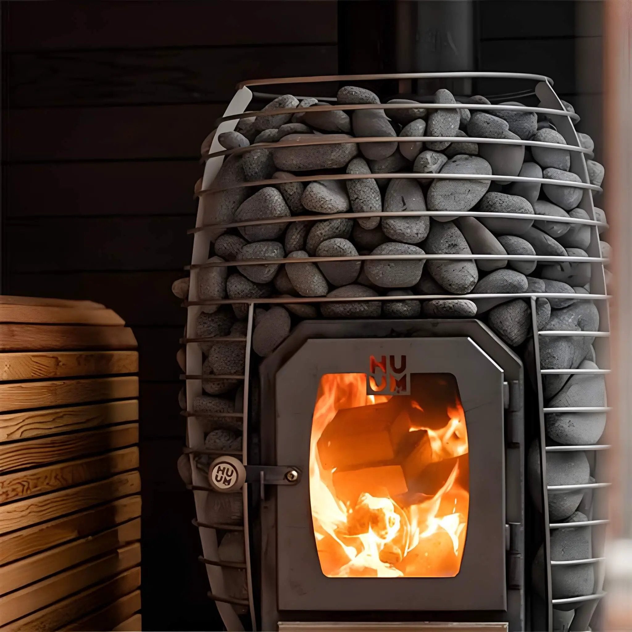 Huum Hive Wood Series Stainless Steel Sauna Stove With Sauna Stones (SAK67159) by SAKSBY WHOLESALE