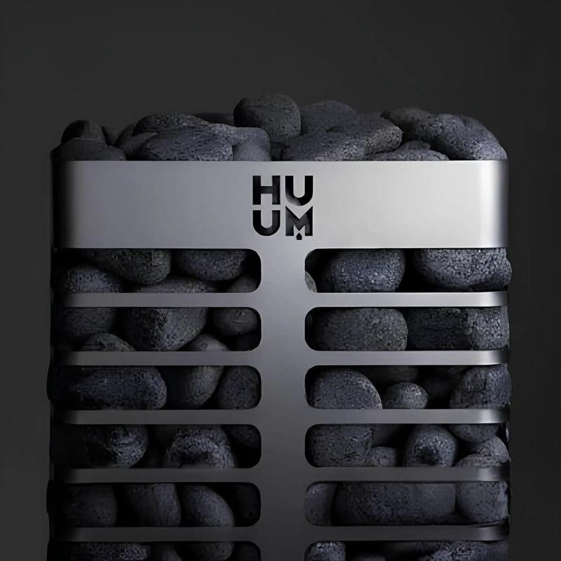 Huum Steel Mini Series 4 Stainless Steel Wall Mount 3.5KW Sauna Heater With Digital Controller & Sauna Stones (SAK91573) by SAKSBY WHOLESALE