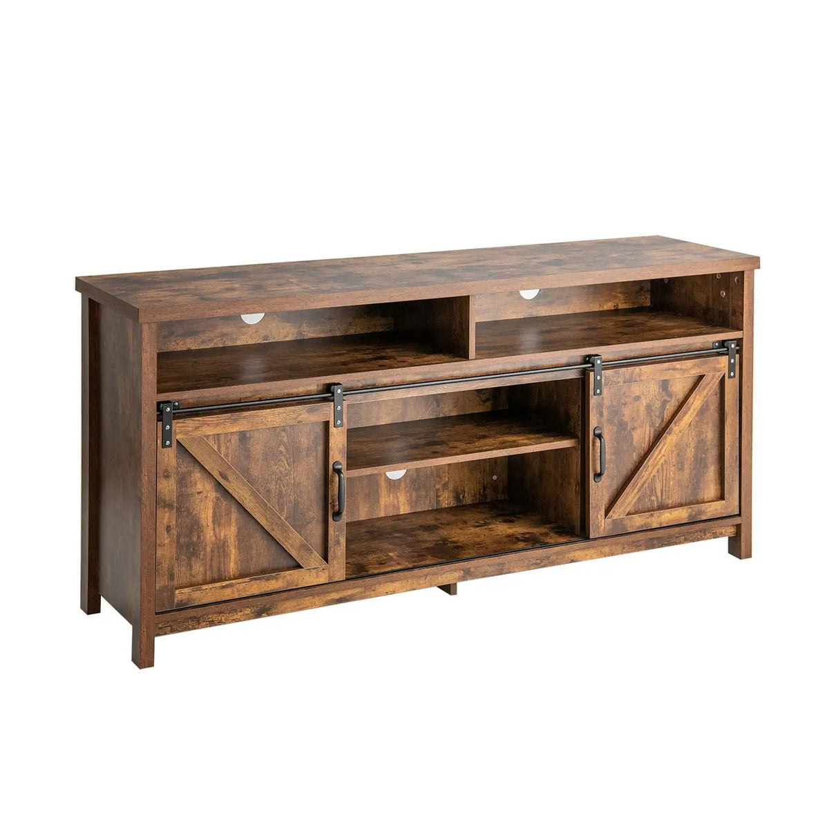 59 Inch Sliding Barn Door TV Stand with Adjustable Shelves for TVs up to 65 Inch, photo 2 of 24