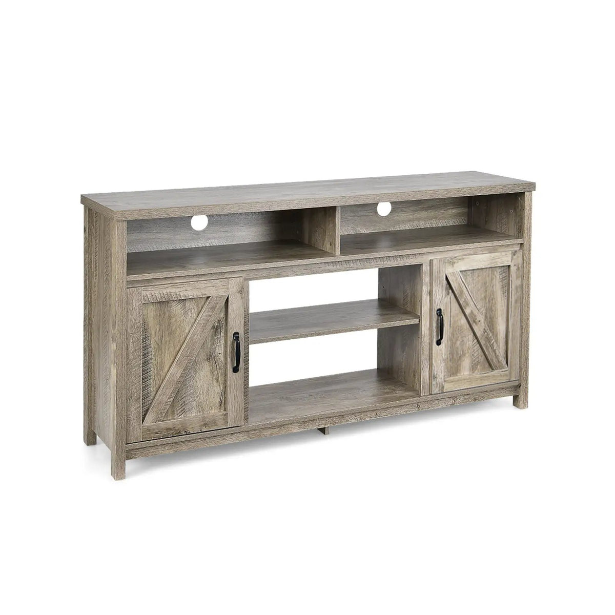 59 Inch TV Stand Media Center Console Cabinet with Barn Door for TV's 65 Inch, photo 10 of 10