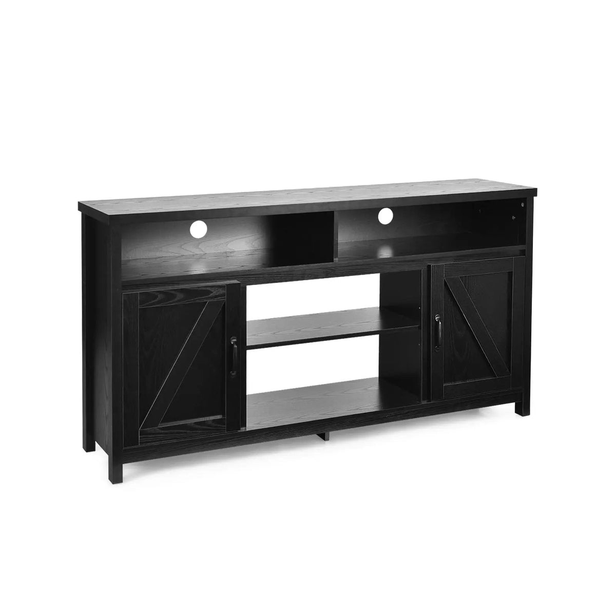 59 Inch TV Stand Media Center Console Cabinet with Barn Door for TV's 65 Inch, photo 9 of 10