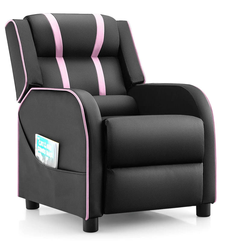 Kids Recliner Chair with Side Pockets and Footrest by DirectDeals