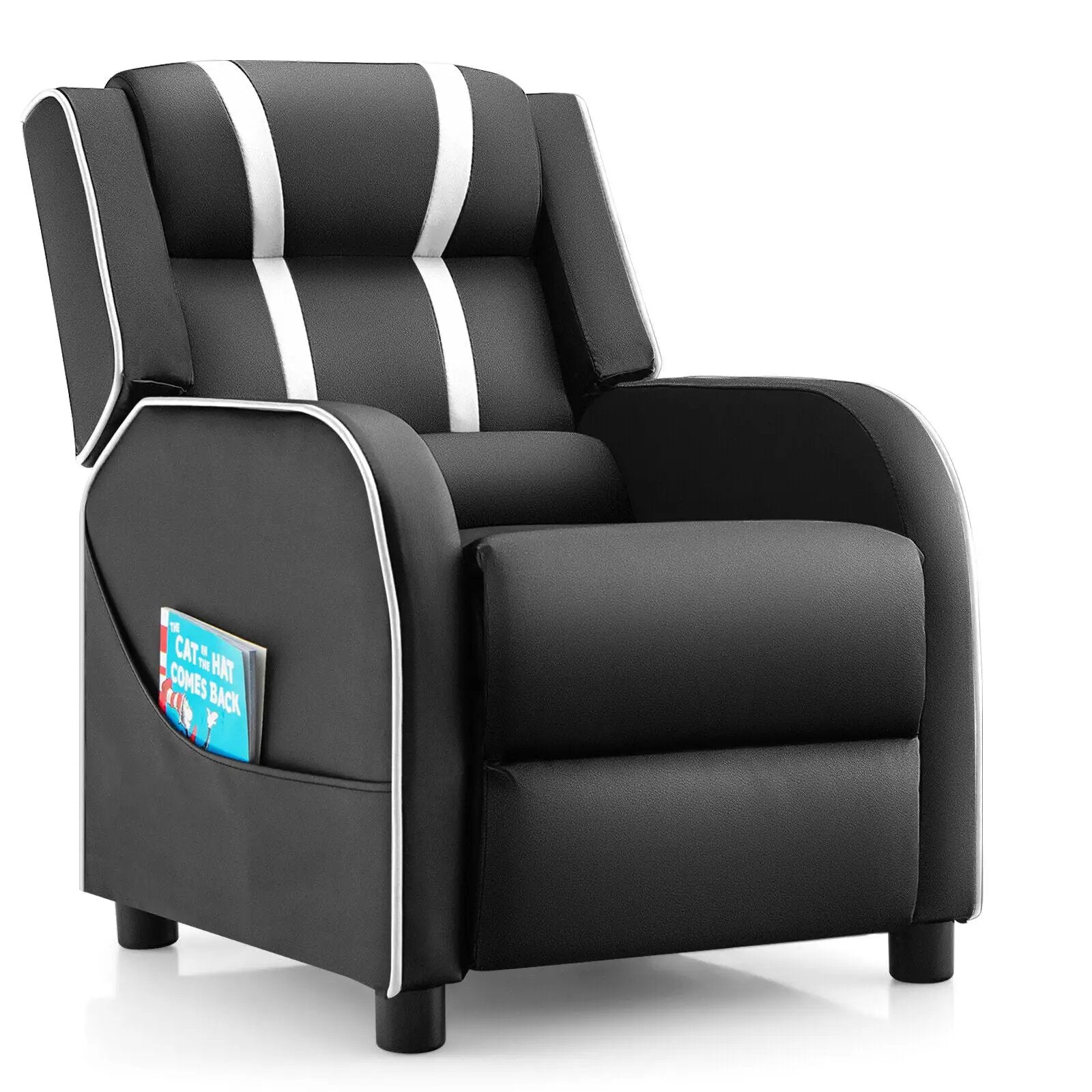 Kids Recliner Chair with Side Pockets and Footrest by DirectDeals