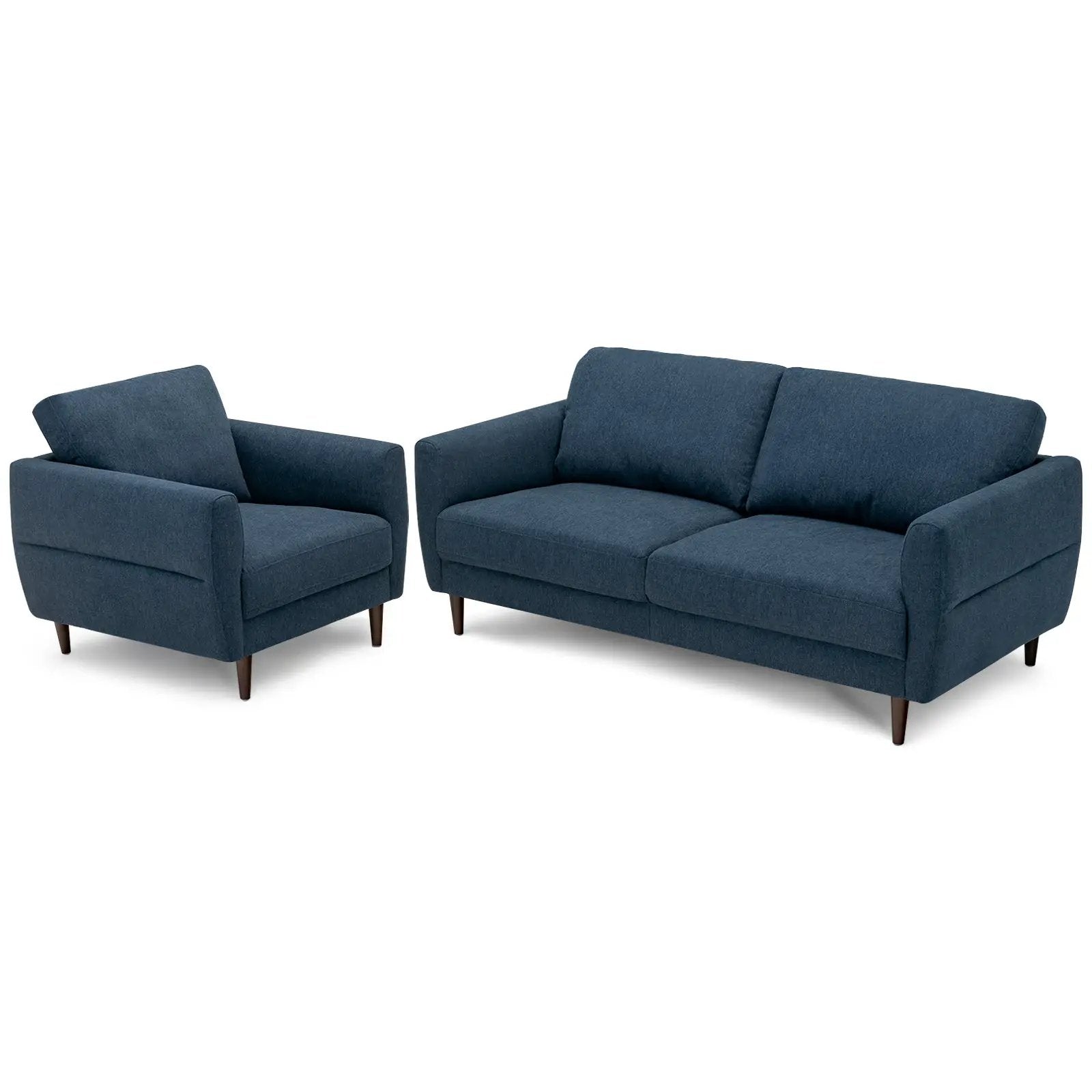 72 Inch Small Fabric Loveseat Sofa Couch with Wood Legs by DirectDeals
