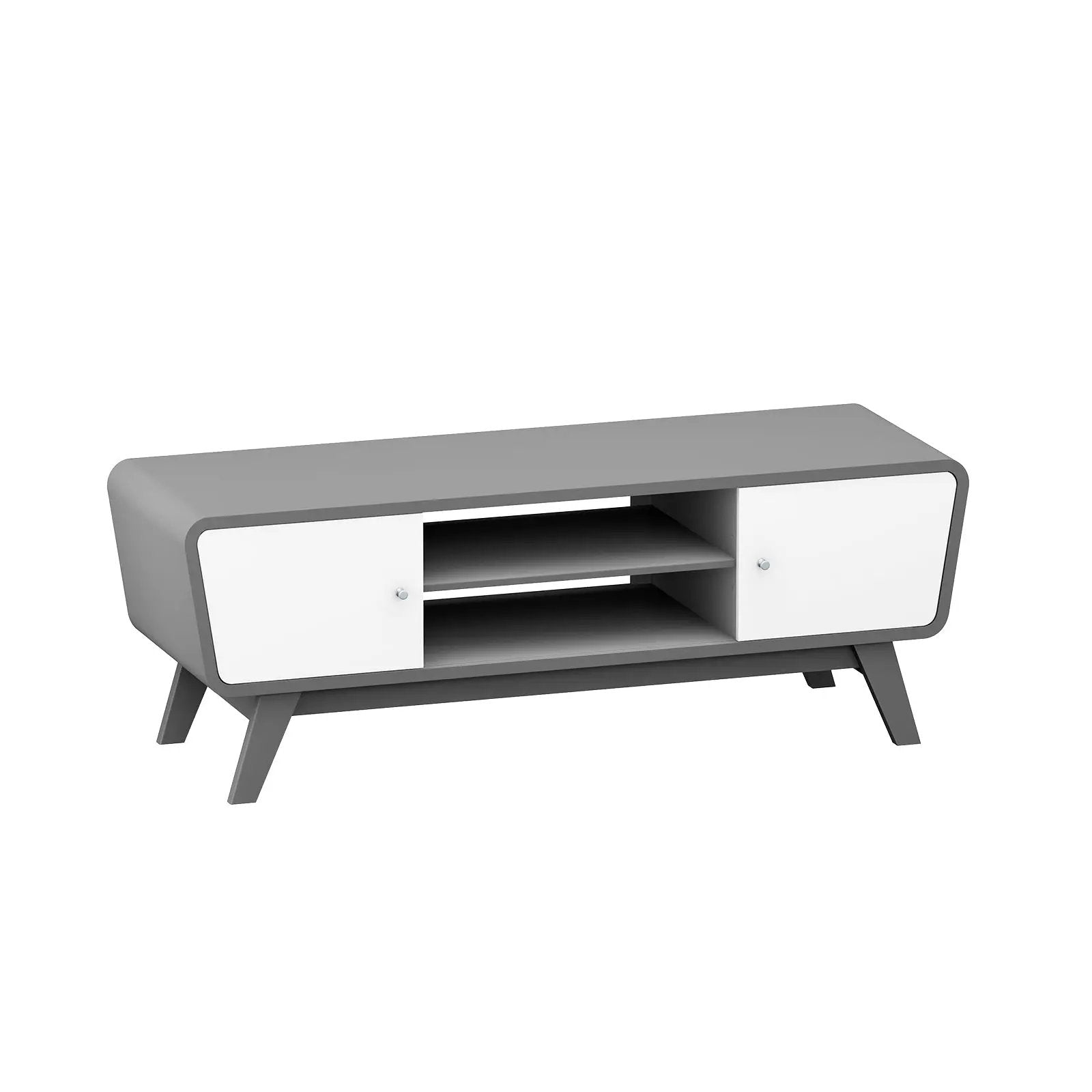 Sliding Door TV Stand with Adjustable Shelf for TVs up to 55 Inch by DirectDeals