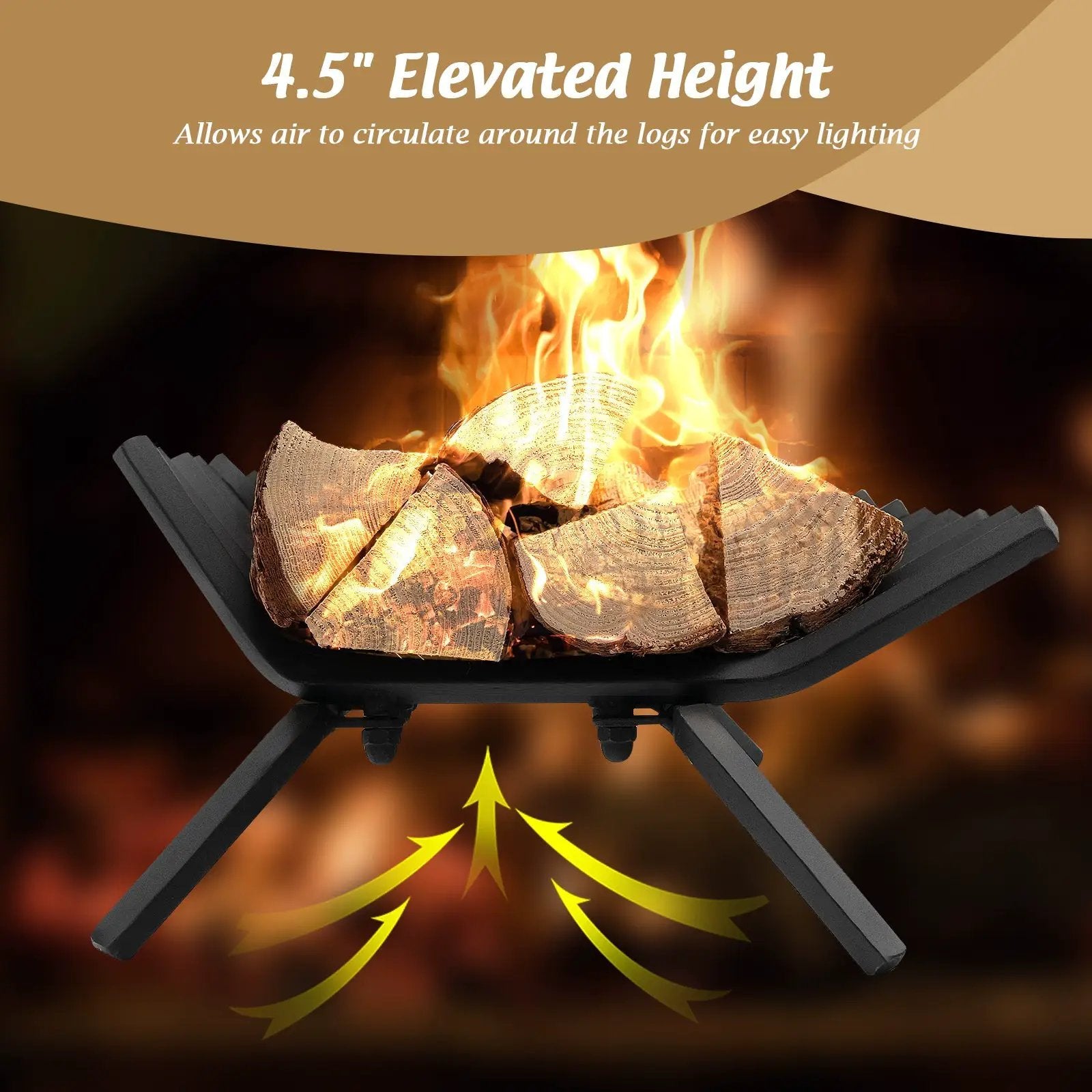 31/25/18 Inch Fireplace Grate for Outdoor Fire Pit by DirectDeals