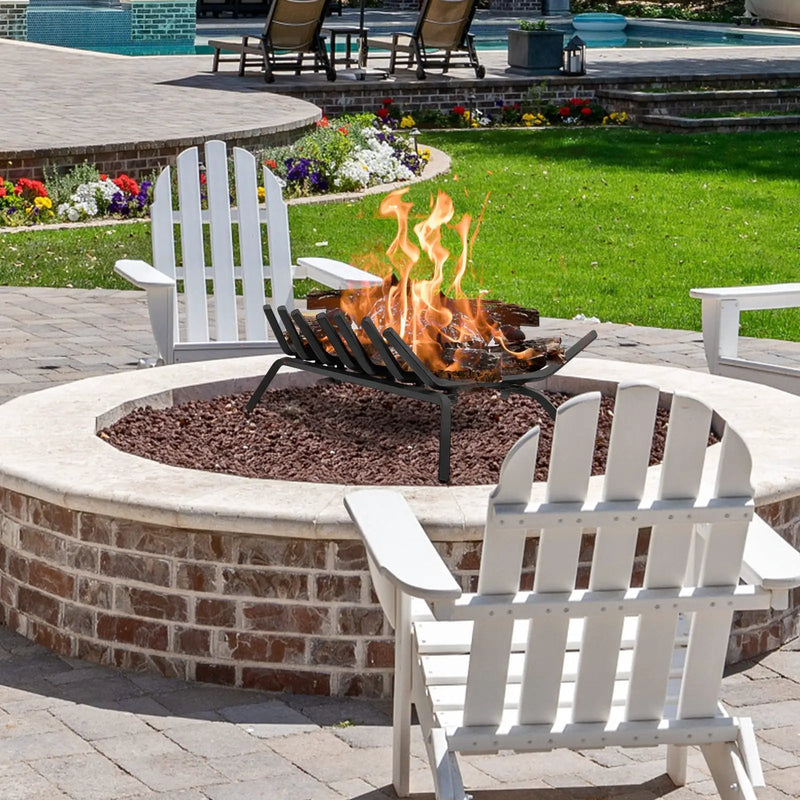 31/25/18 Inch Fireplace Grate for Outdoor Fire Pit by DirectDeals