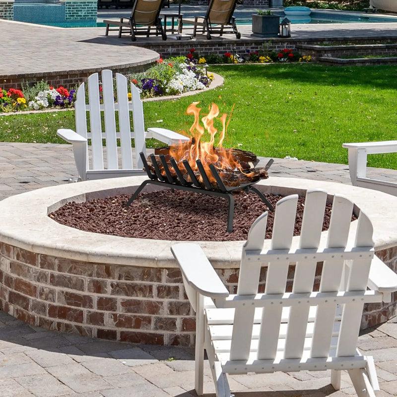 31/25/18 Inch Fireplace Grate for Outdoor Fire Pit by DirectDeals