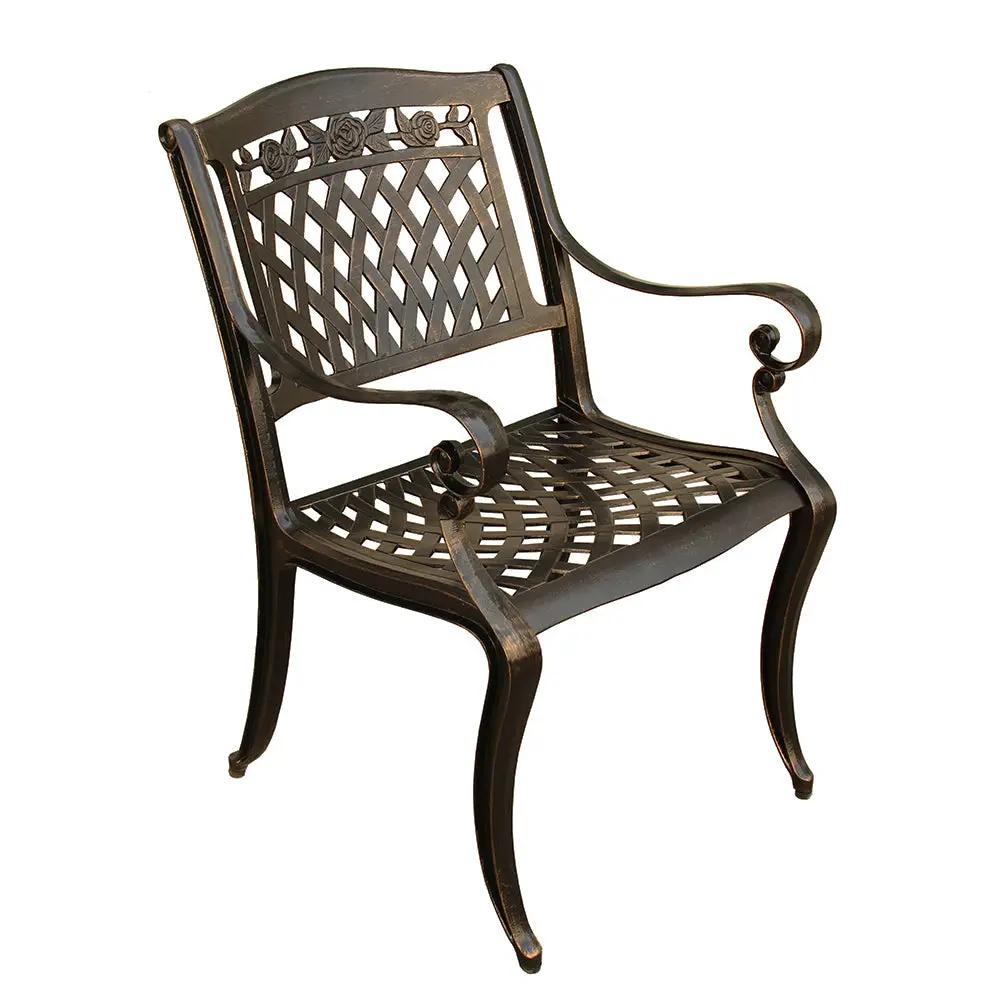Outdoor Aluminum 9pc Large Oval Patio Dining Set and Eight Chairs by Sharicks