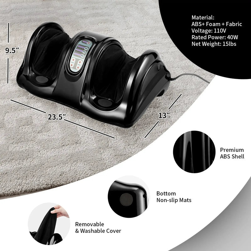 Therapeutic Shiatsu Foot Massager with High Intensity Rollers by DirectDeals