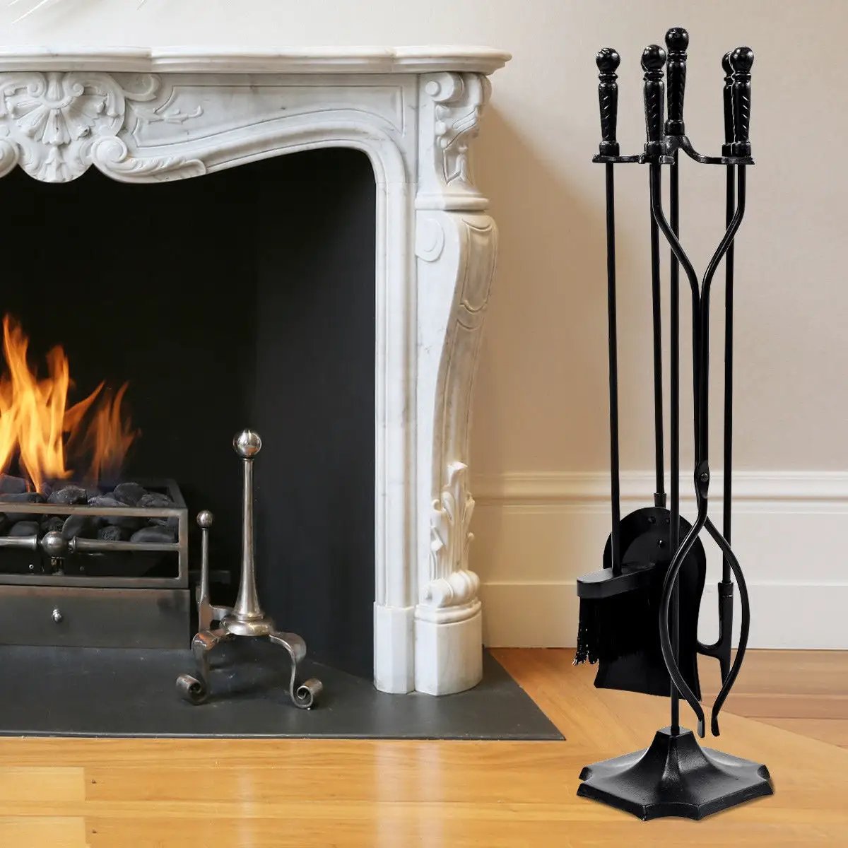 31 Inch 5 Pieces Hearth Fireplace Fire Tools Set by DirectDeals