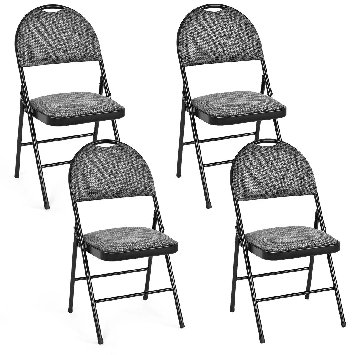 2/4 Pieces Padded Folding Dining Chairs with Backrest, photo 12 of 16