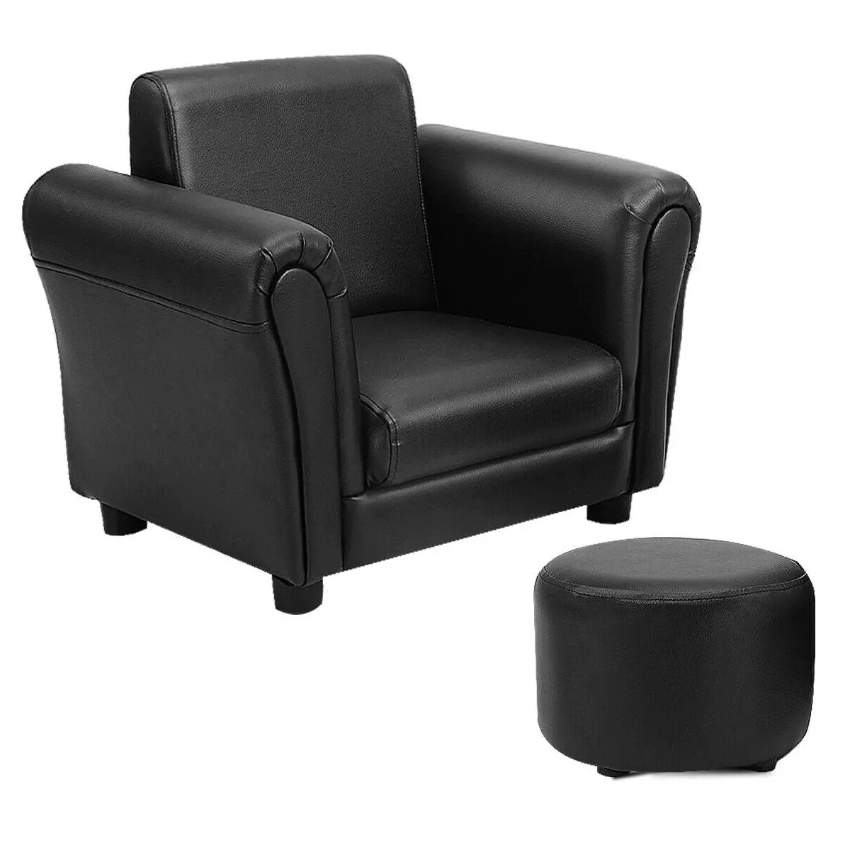 Kids Armrest Sofa with Ottoman by DirectDeals