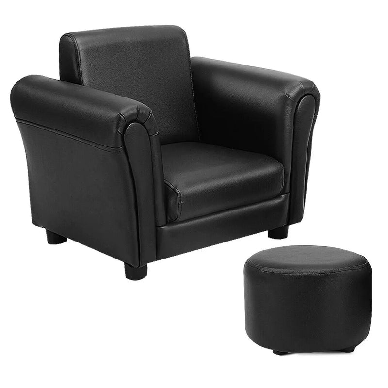 Kids Armrest Sofa with Ottoman by DirectDeals