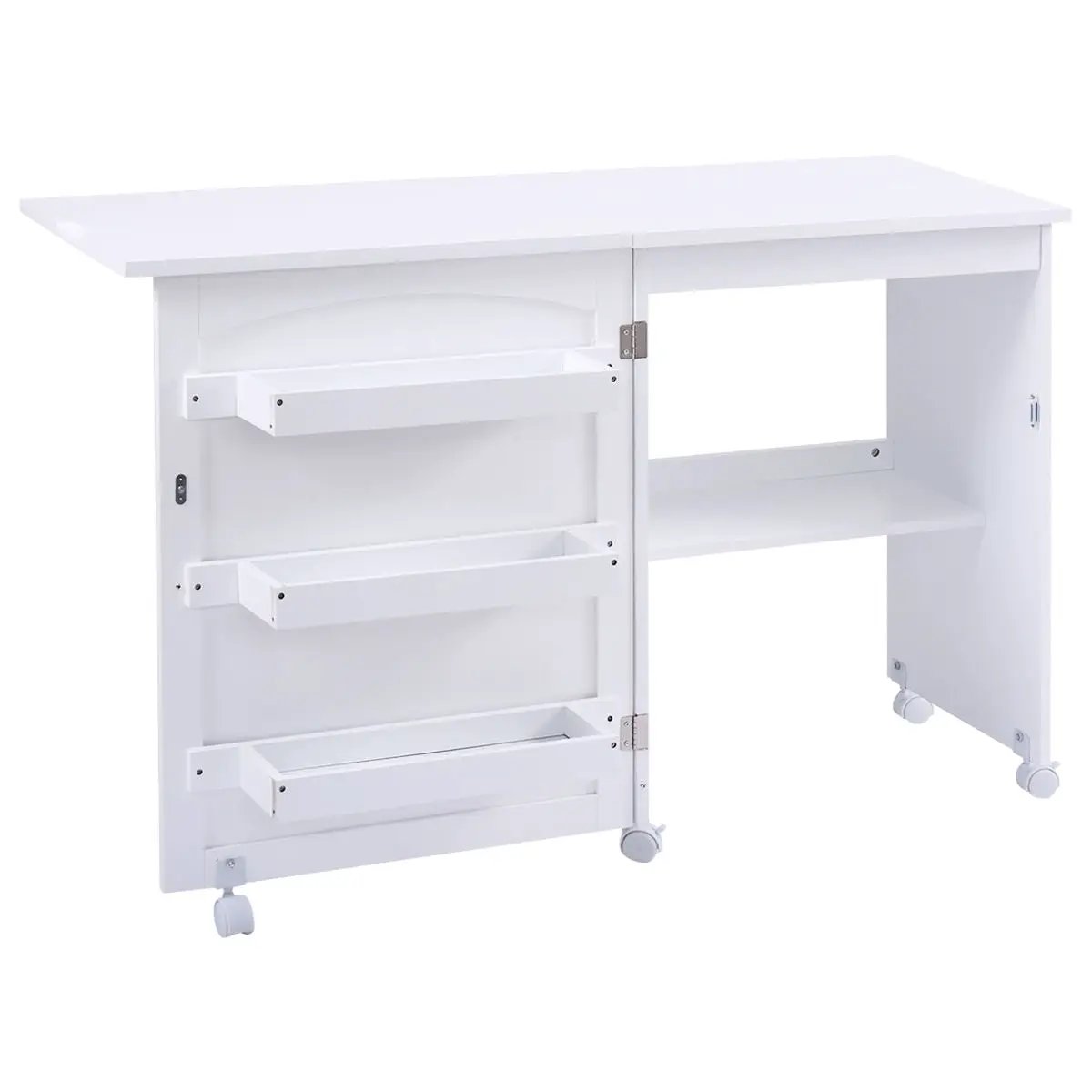 Folding Sewing Craft Table Shelf Storage Cabinet Home Furniture, photo 7 of 24