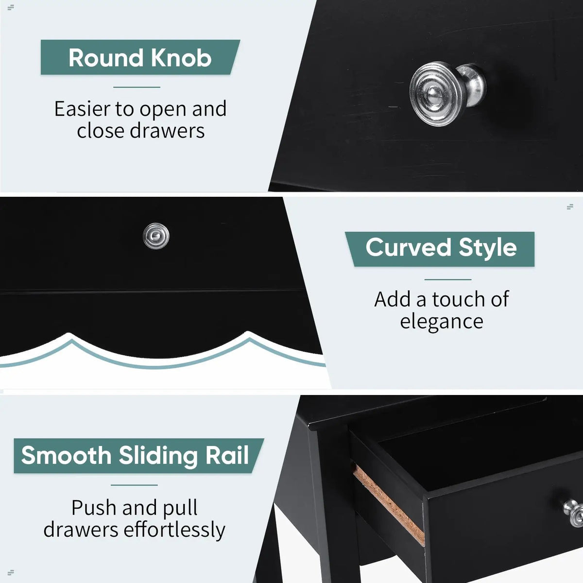 Hall table Side Table w/ 3 Drawers by DirectDeals