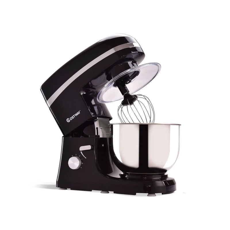 800 W 5.3 Quart Electric Food Stand Mixer with Stainless Steel Bowl-Black by DirectDeals