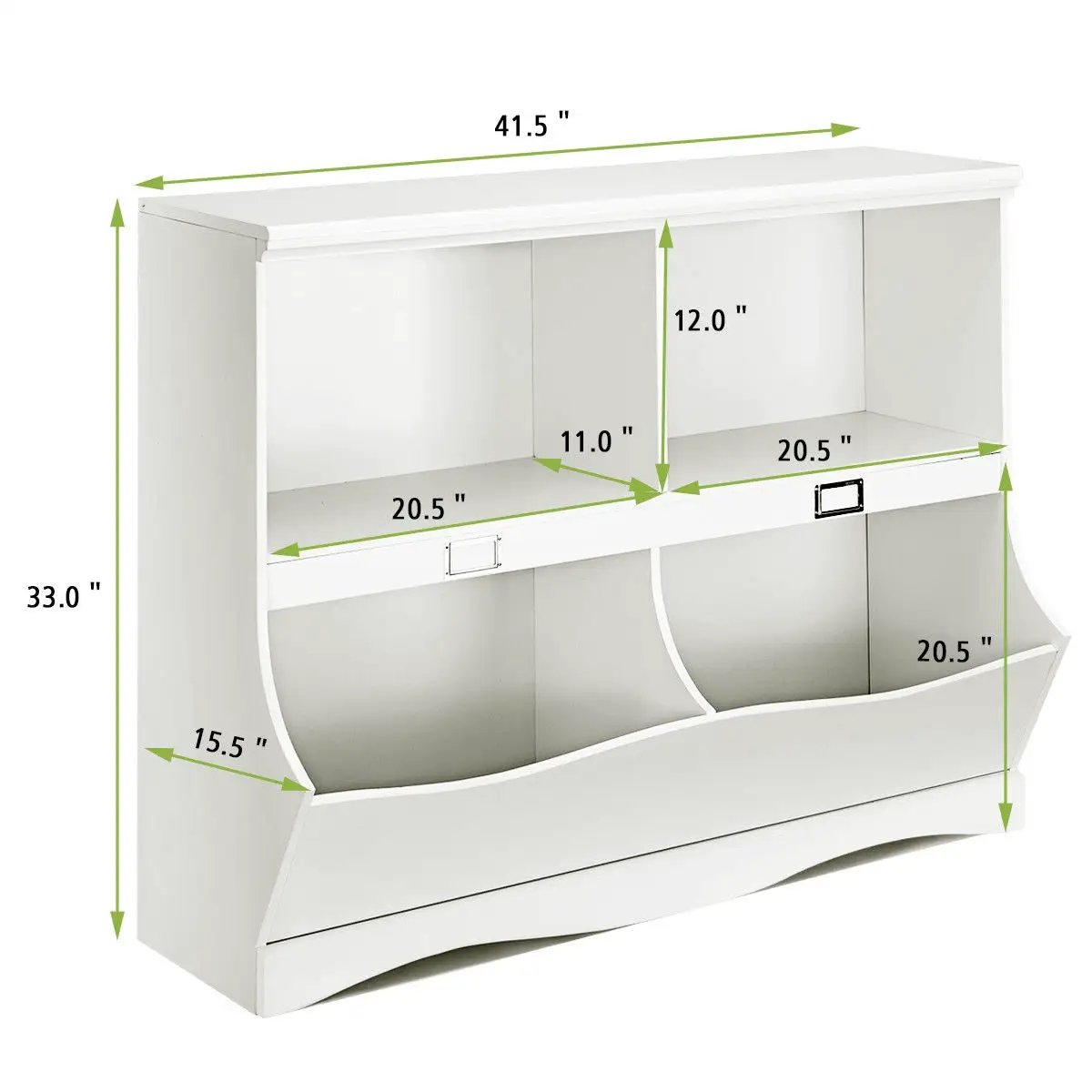 Kids Storage Unit Baby Toy Organizer Children Bookshelf Bookcase-White by DirectDeals
