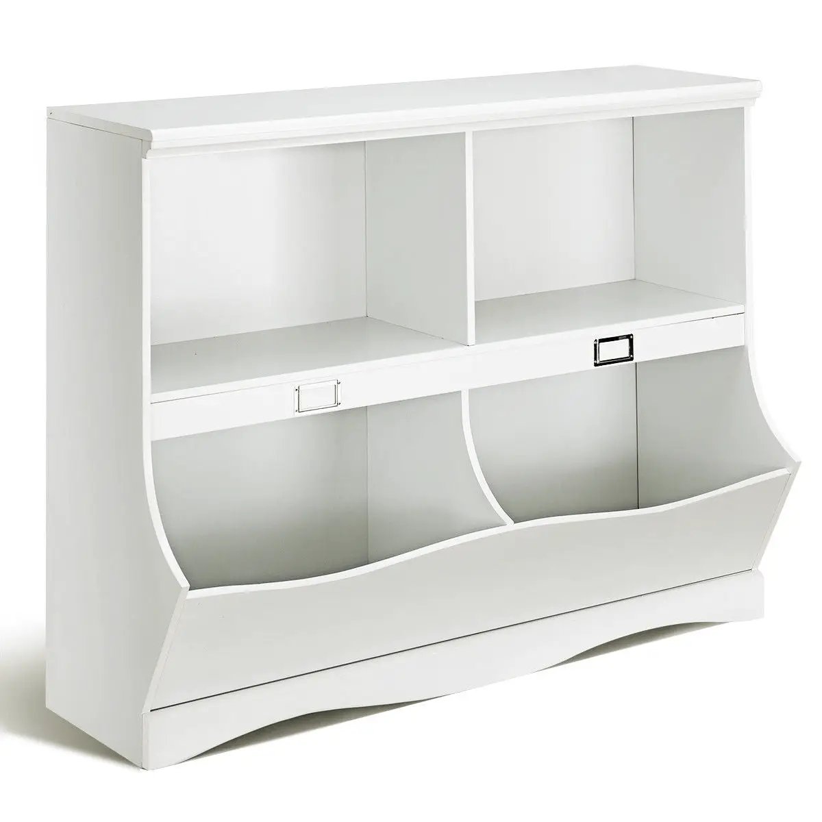 Kids Storage Unit Baby Toy Organizer Children Bookshelf Bookcase-White by DirectDeals