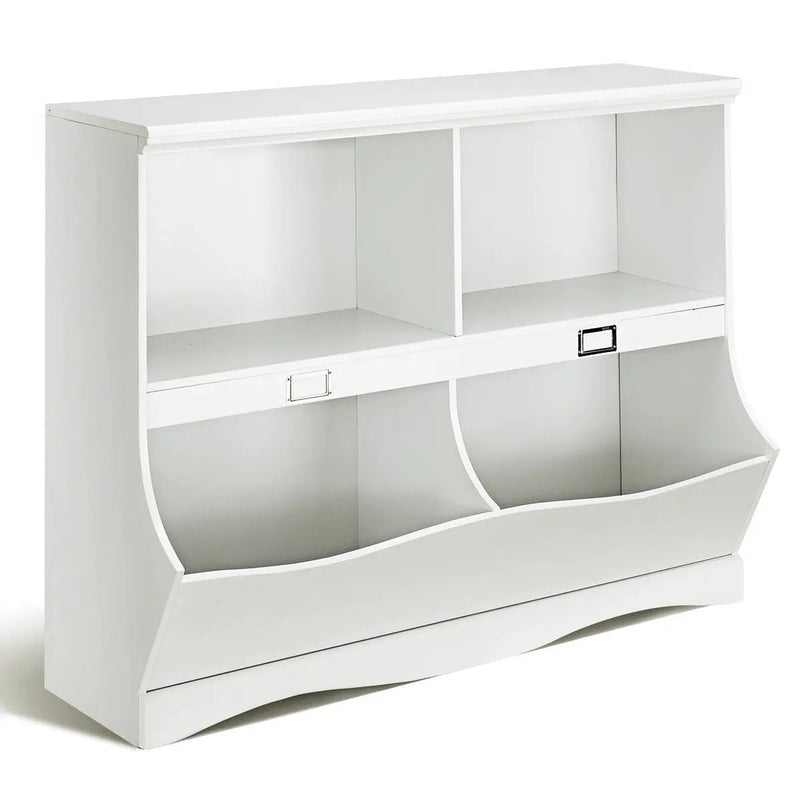 Kids Storage Unit Baby Toy Organizer Children Bookshelf Bookcase-White by DirectDeals