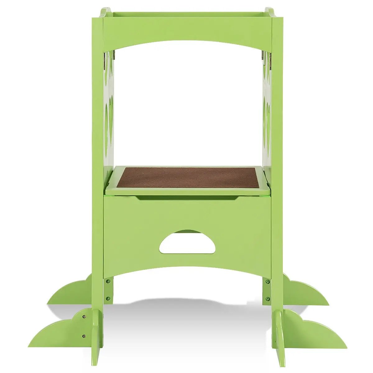 Folding Kids Kitchen Counter Step Stool-Green by DirectDeals
